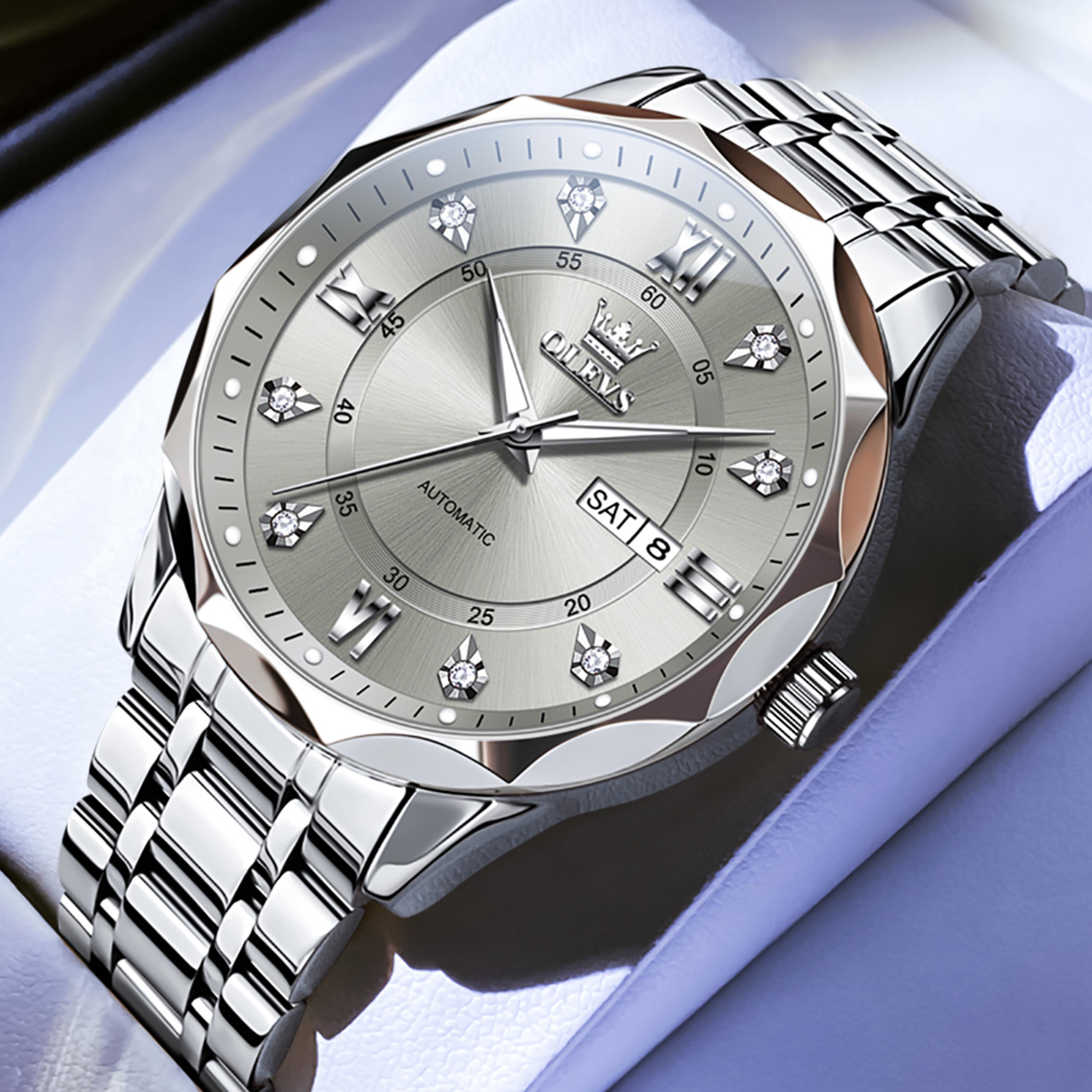 Luxury Automatic Mechanical Mens Watch With Luminous Date Display And Waterproof Business Style 6