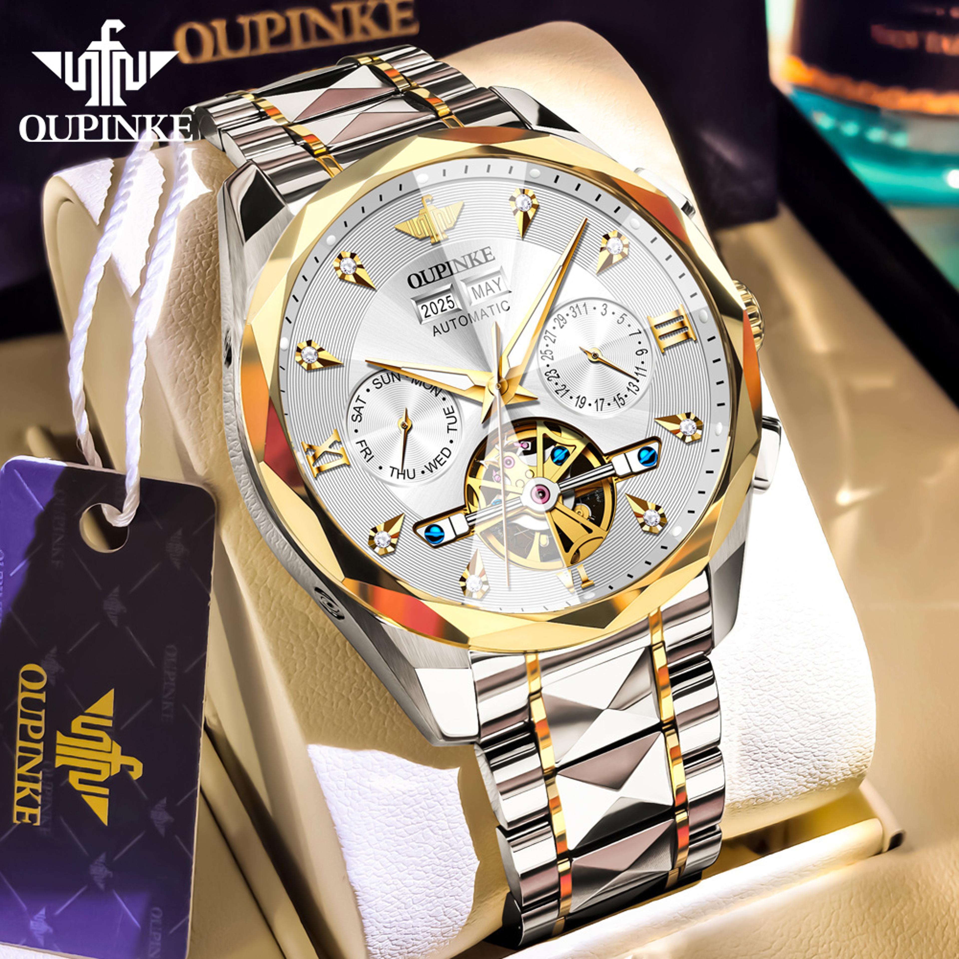 Luxury Skeleton Automatic Mechanical Watch For Men With Tungsten Steel Case Sapphire Mirror 14