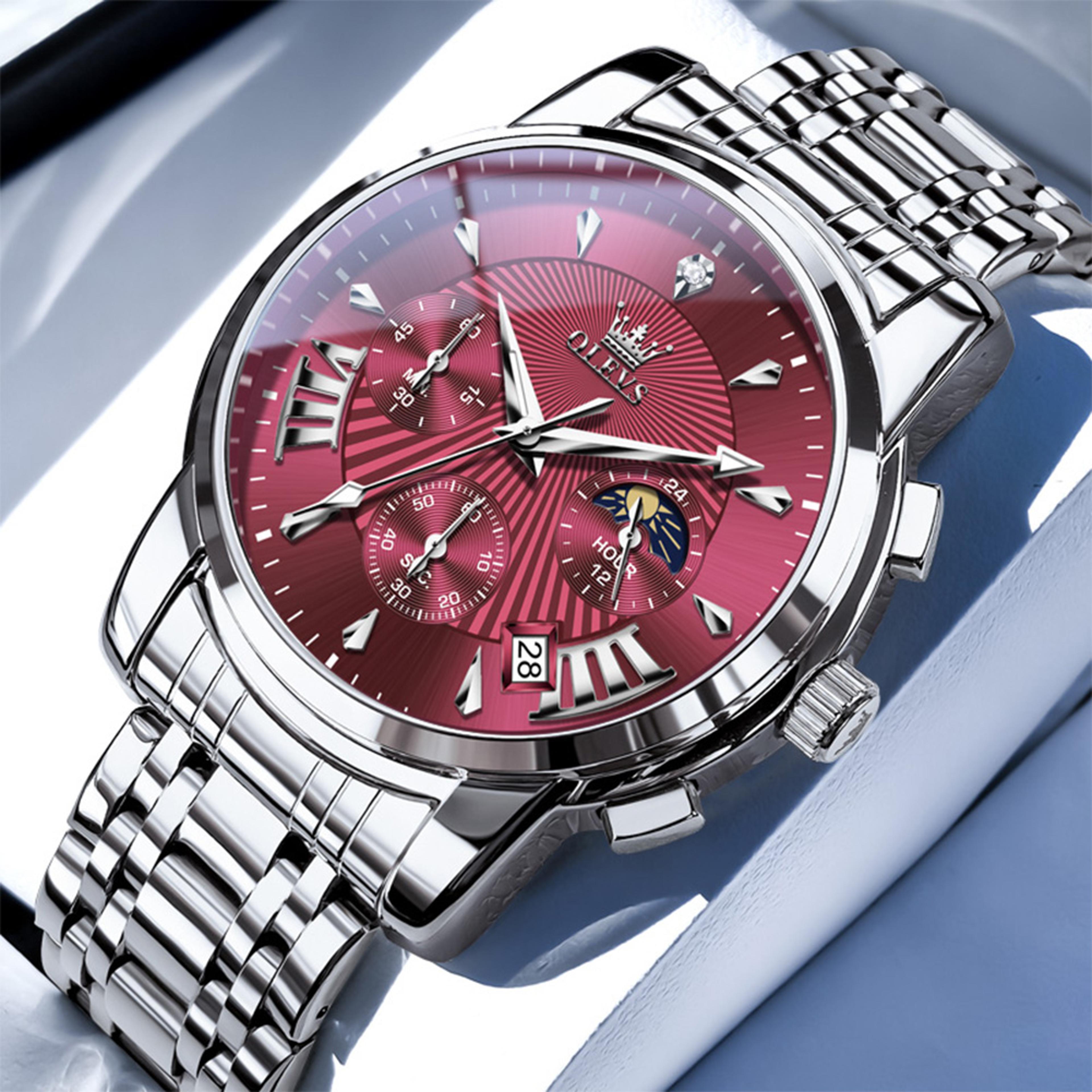 Luxury Moon Phase Quartz Watch For Men With Chronograph And Waterproof Design 14