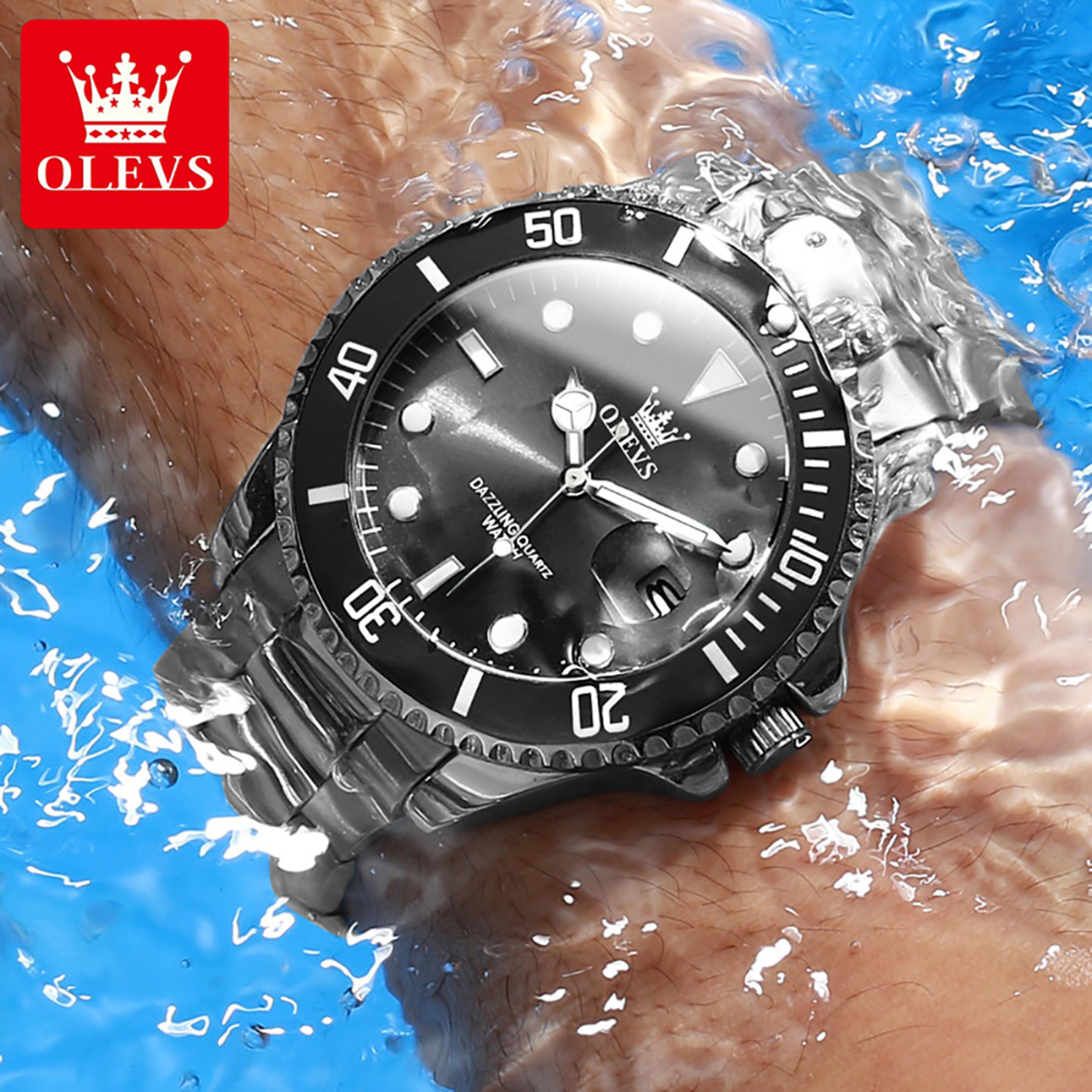 Luxury Men Automatic Date Quartz Watch With Rotating Bezel Waterproof Sports Design 2