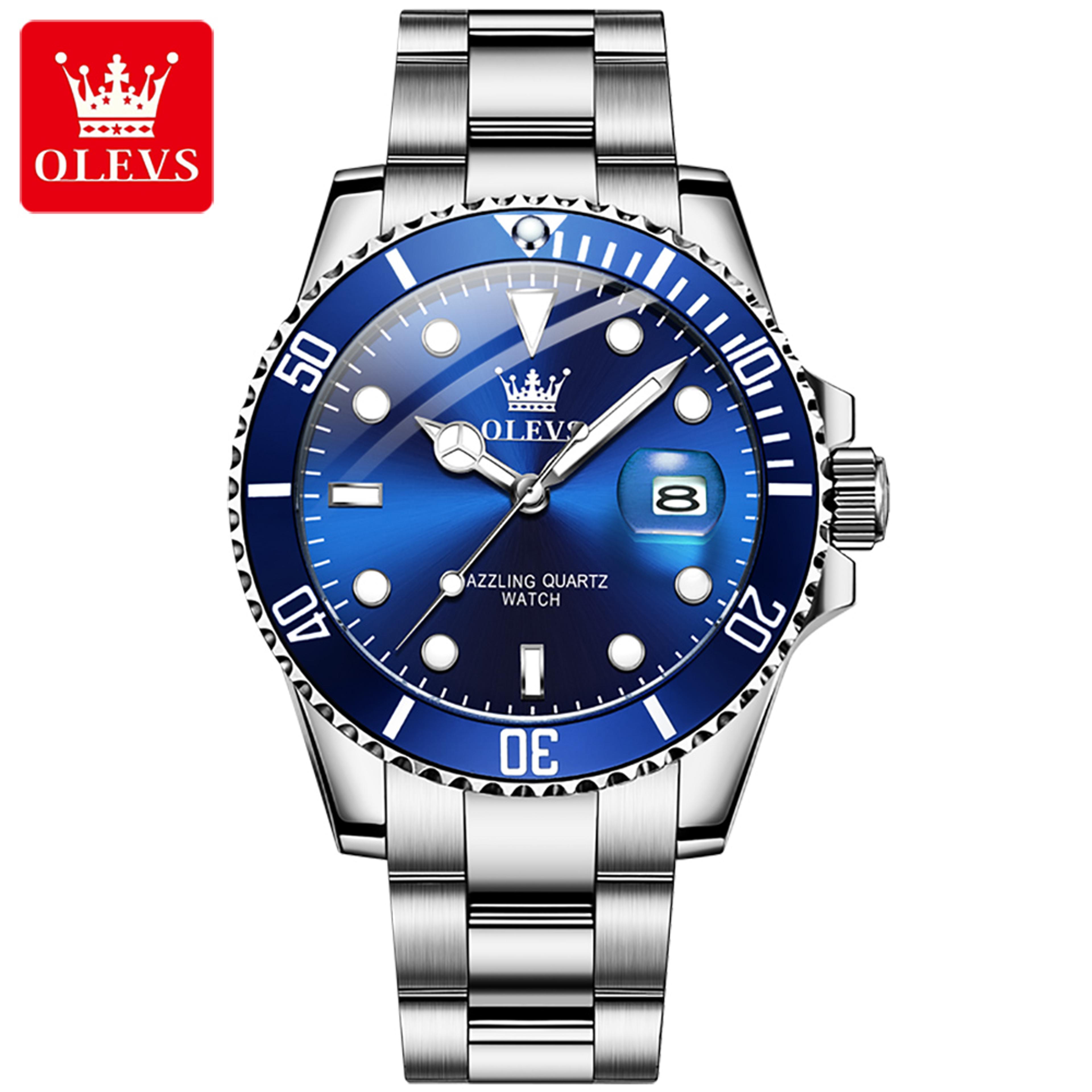 Luxury Men Automatic Date Quartz Watch With Rotating Bezel Waterproof Sports Design 12