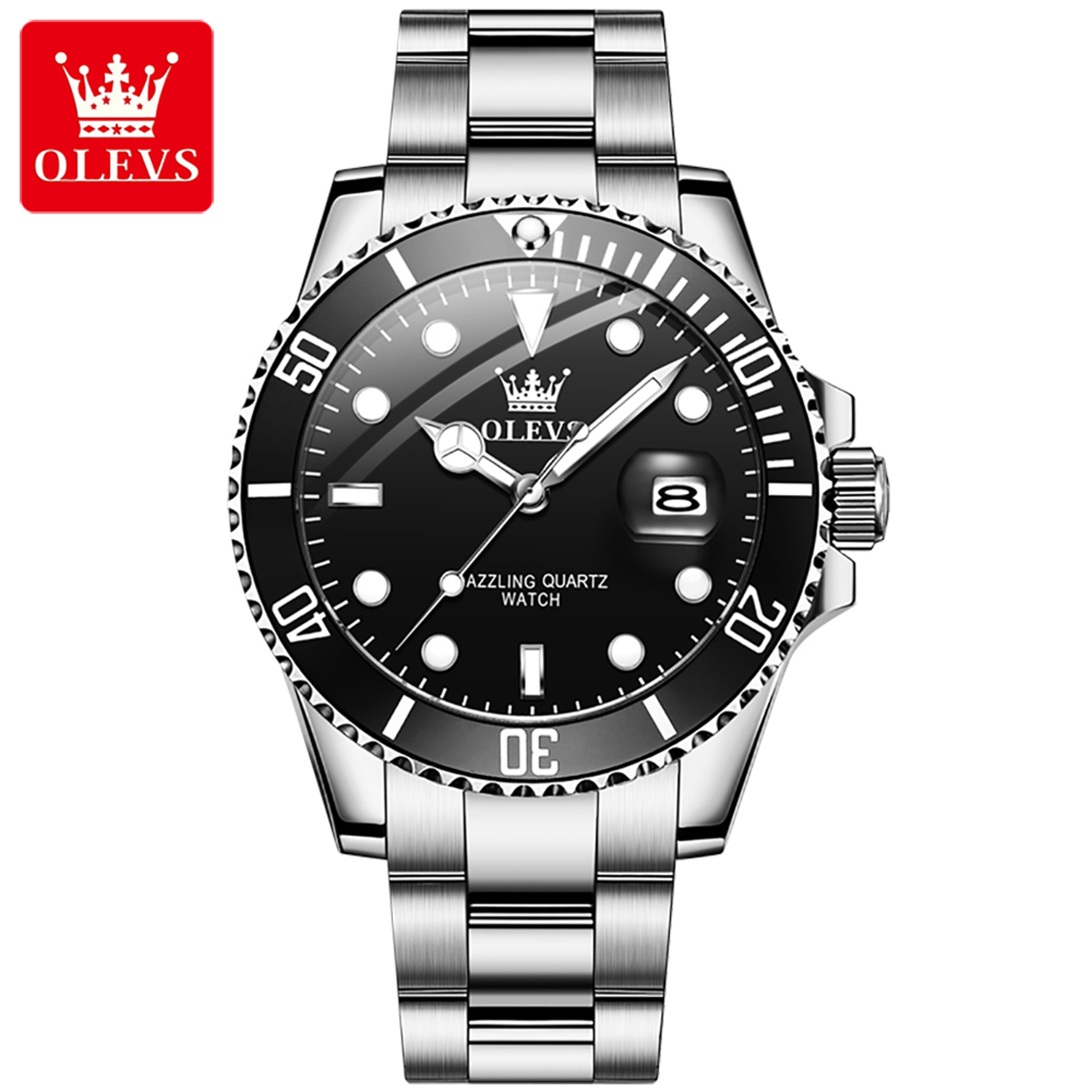 Luxury Men Automatic Date Quartz Watch With Rotating Bezel Waterproof Sports Design 6