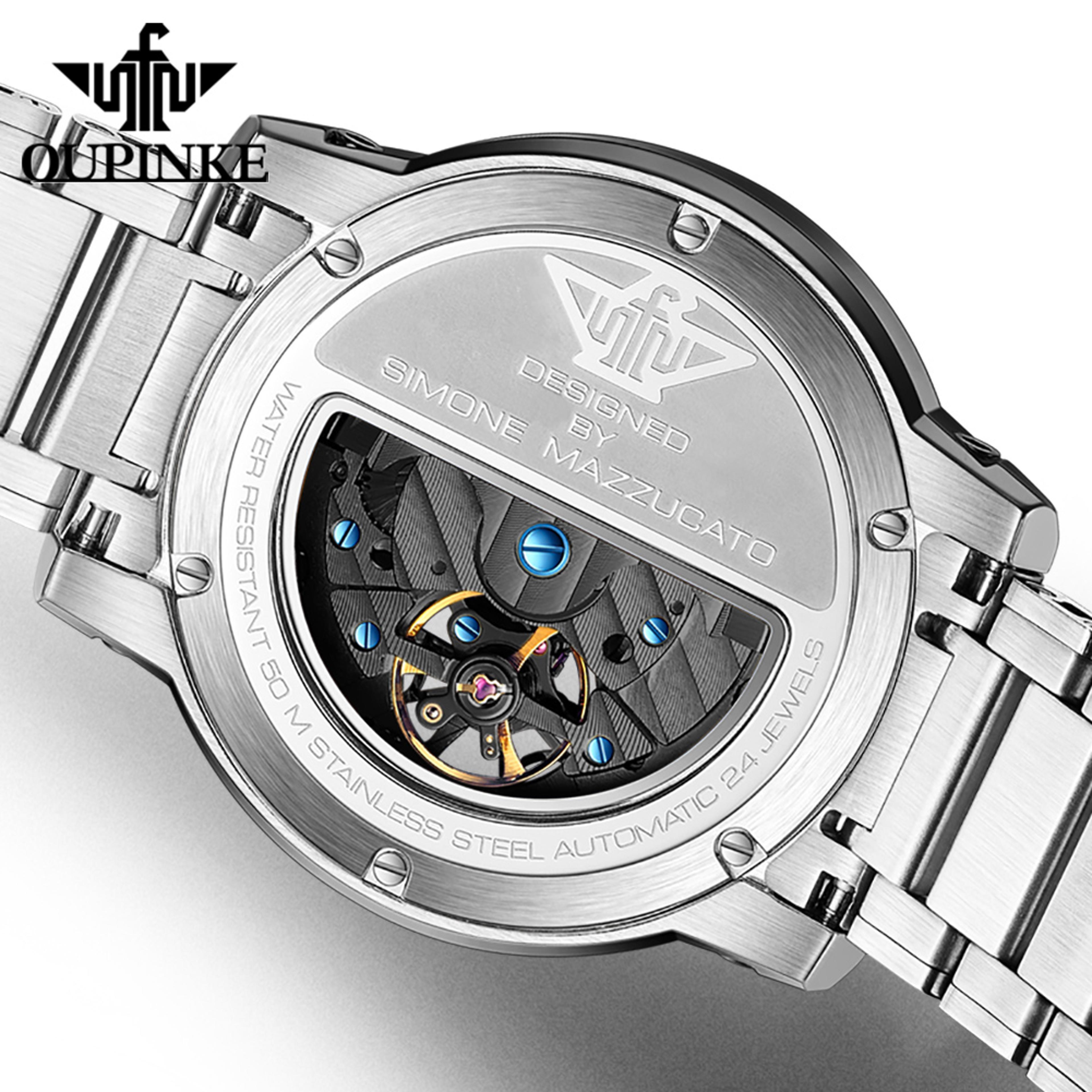 Luxury Hollow Automatic Mechanical Watch For Men Italian Design Limited Edition 2