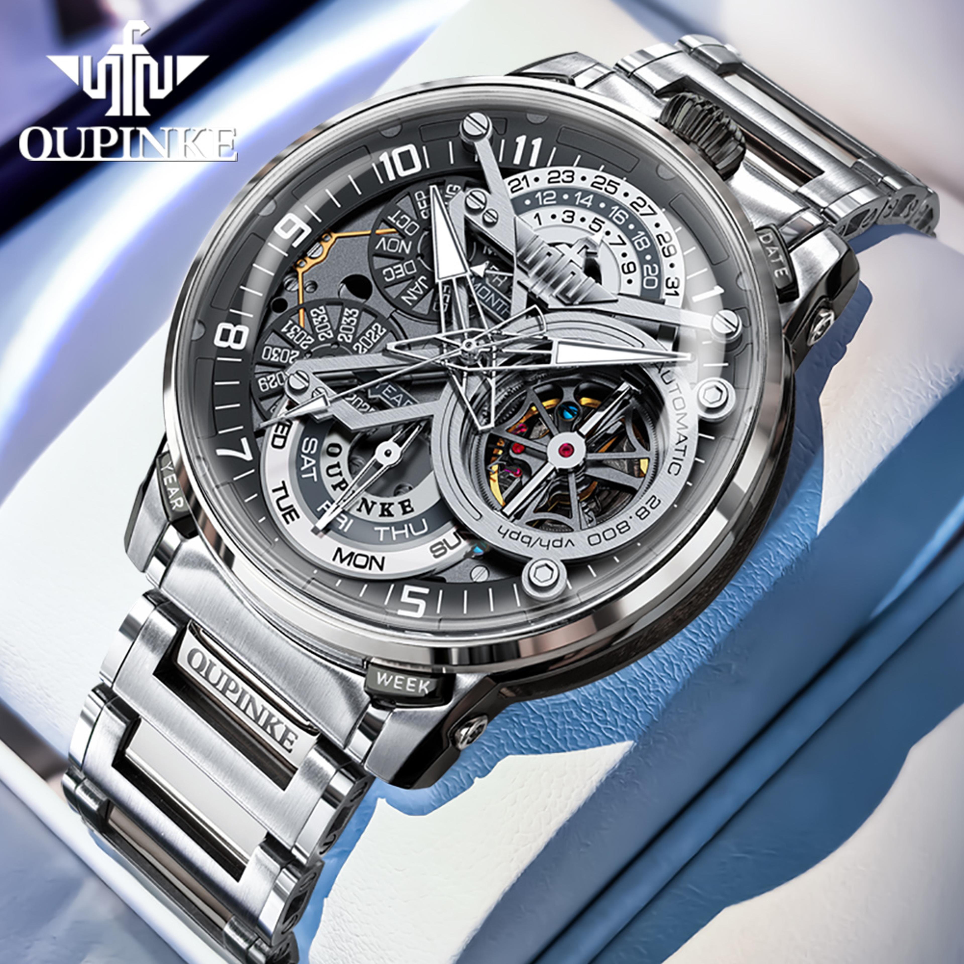 Luxury Hollow Automatic Mechanical Watch For Men Italian Design Limited Edition 6