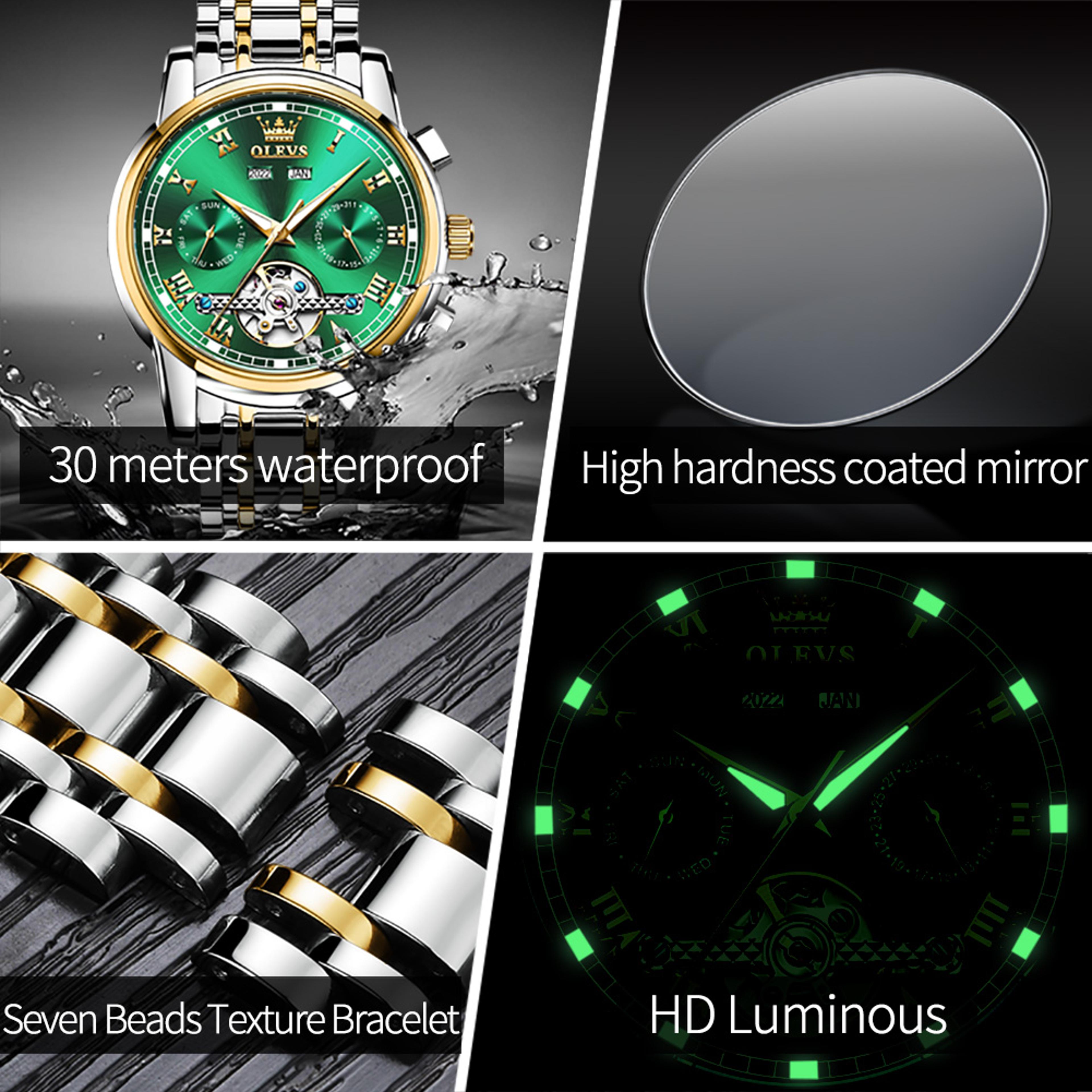Automatic Mechanical Couple Watches Set Waterproof His And Hers Lover Wrist Watche 3