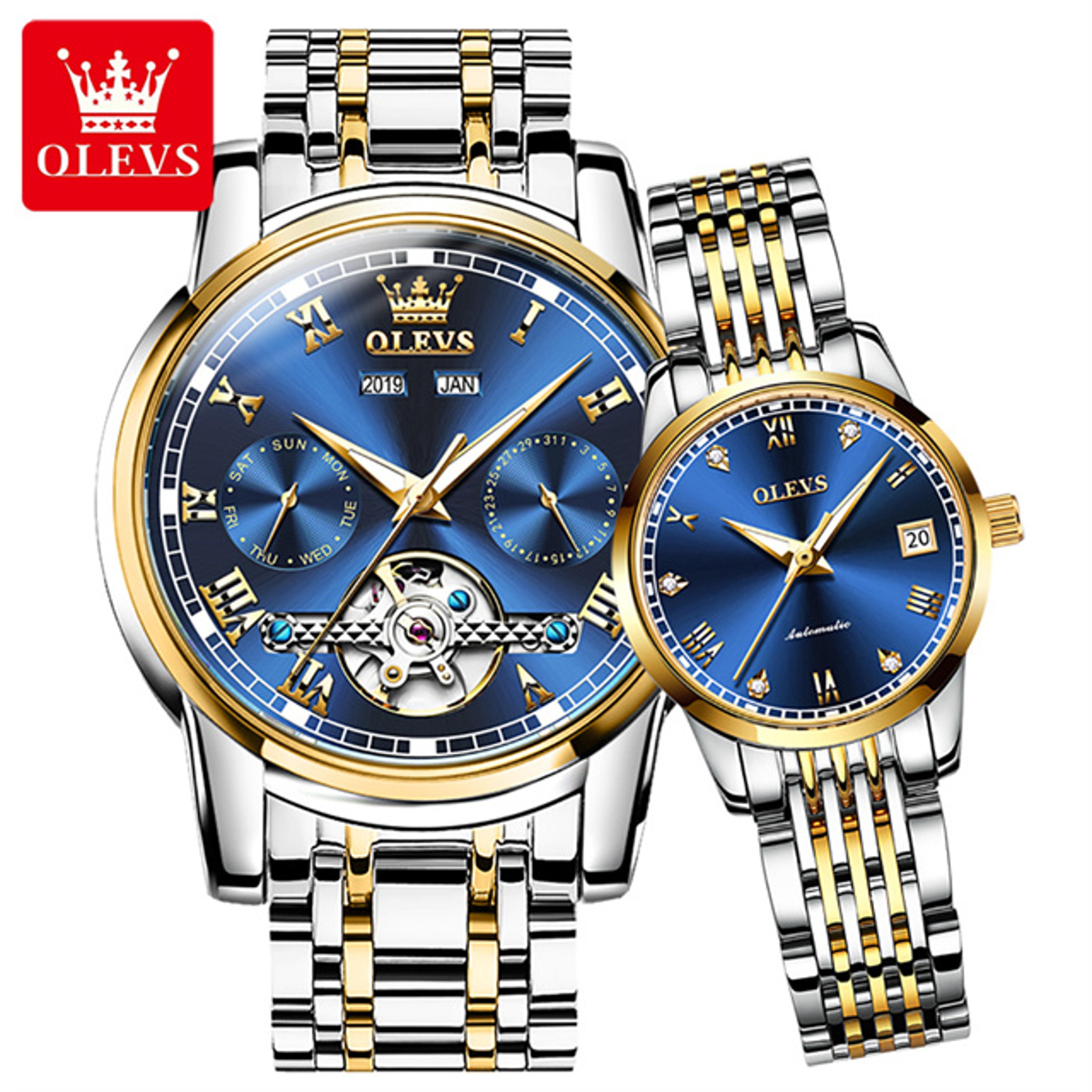 Automatic Mechanical Couple Watches Set Waterproof His And Hers Lover Wrist Watche 6