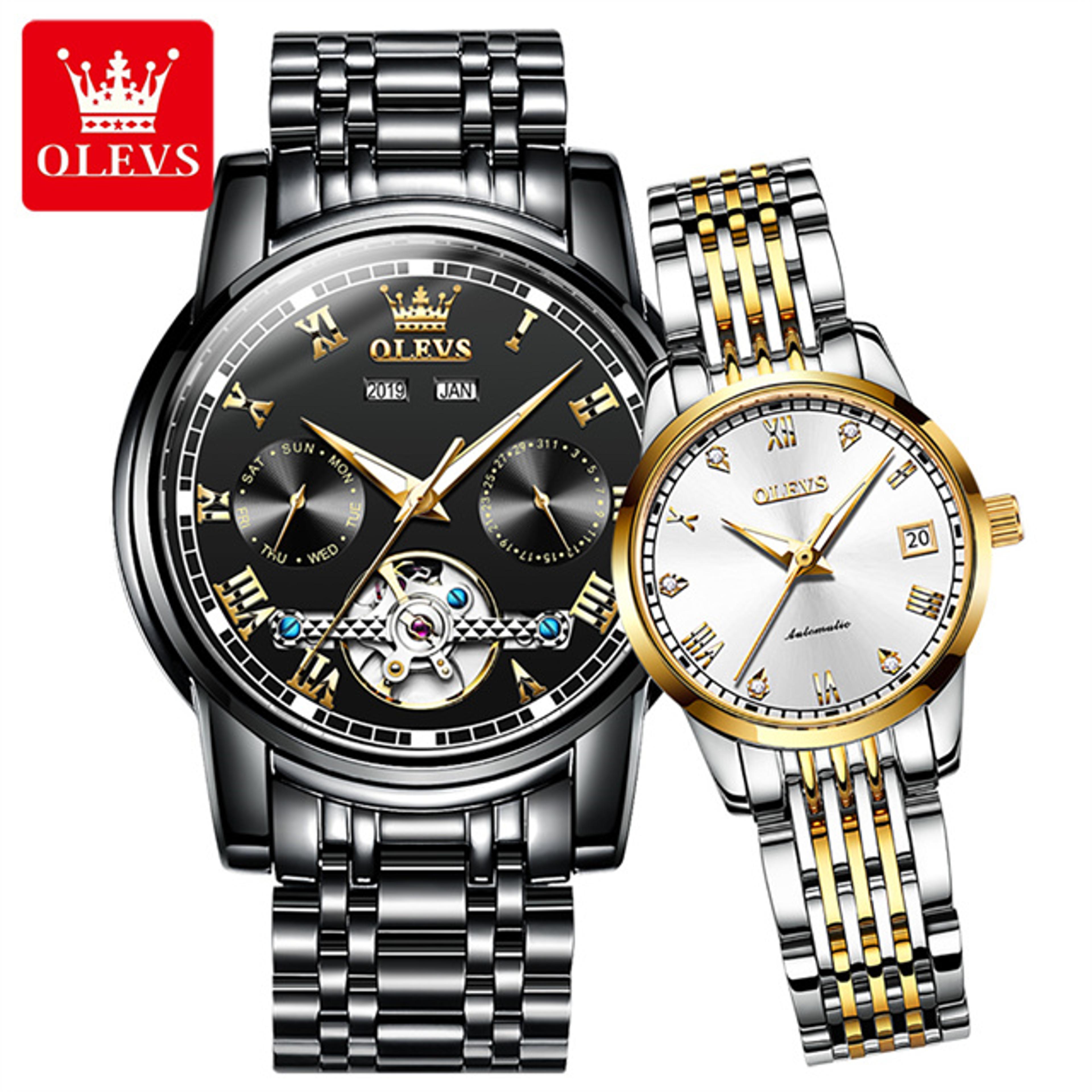Automatic Mechanical Couple Watches Set Waterproof His And Hers Lover Wrist Watche 15
