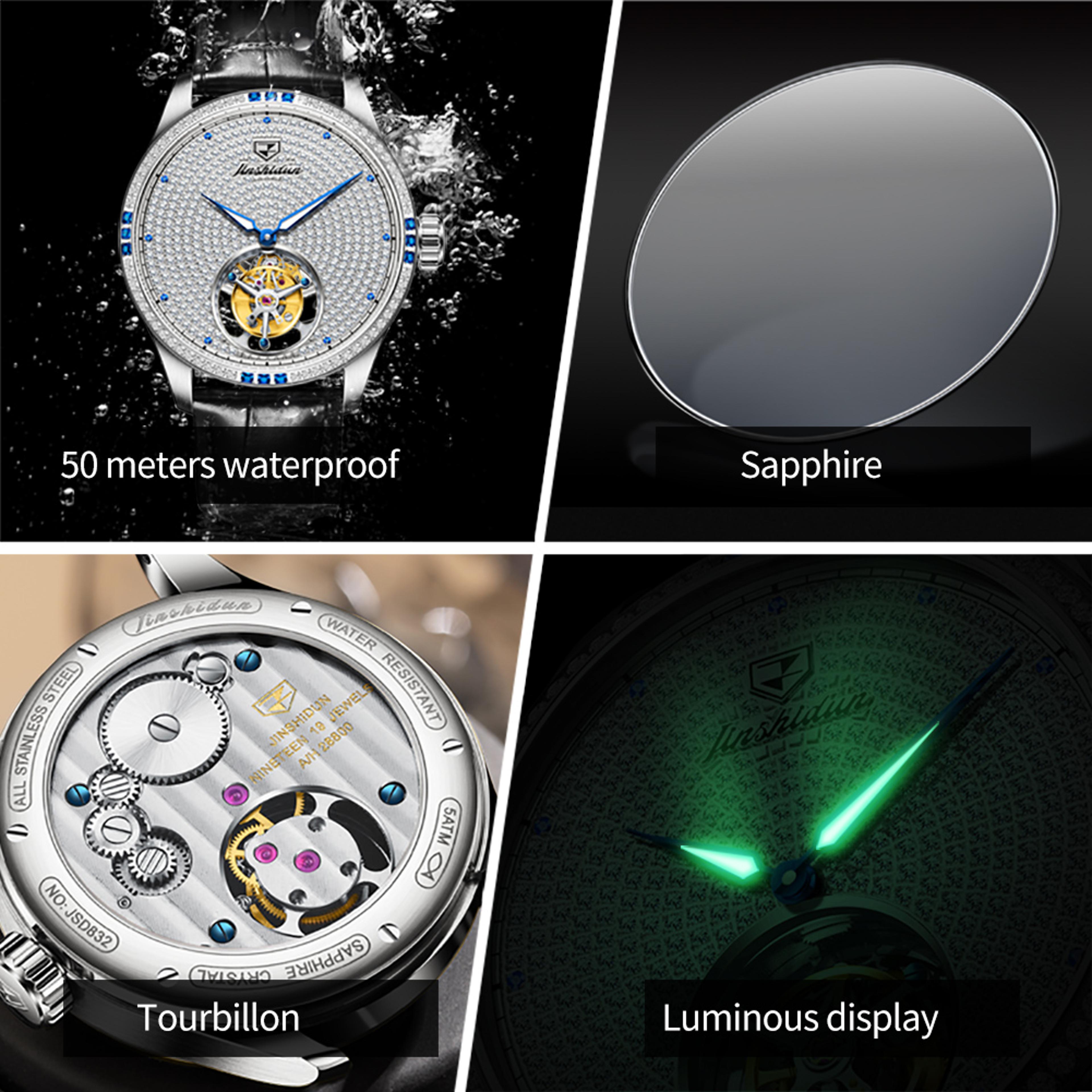 Fully Diamond Tourbillon Automatic Watch For Men With Sapphire Crystal Luxury Mechanical Design 3