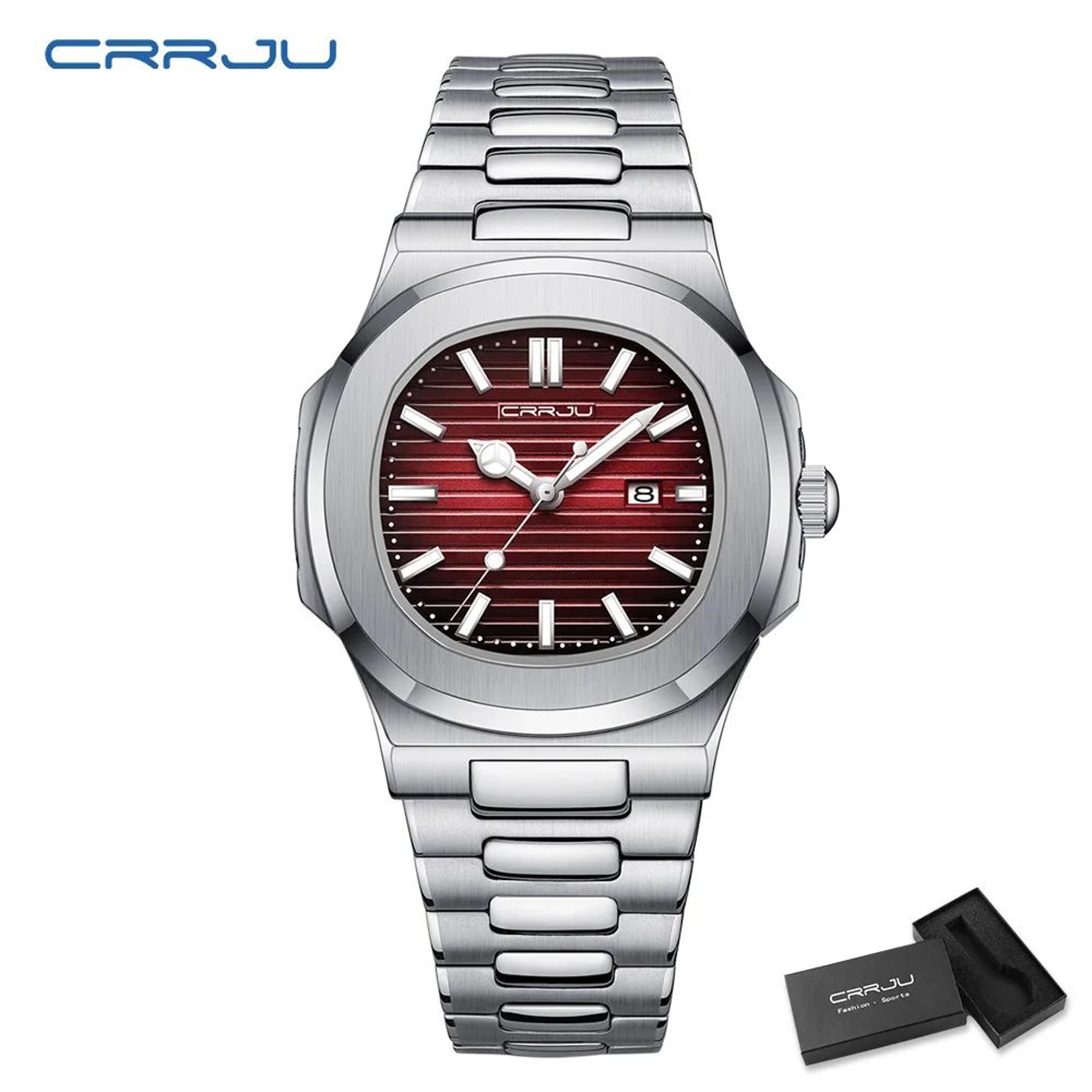 Luxury Square Dial Mens Quartz Watch With Luminous Display And Waterproof Sports Design 12