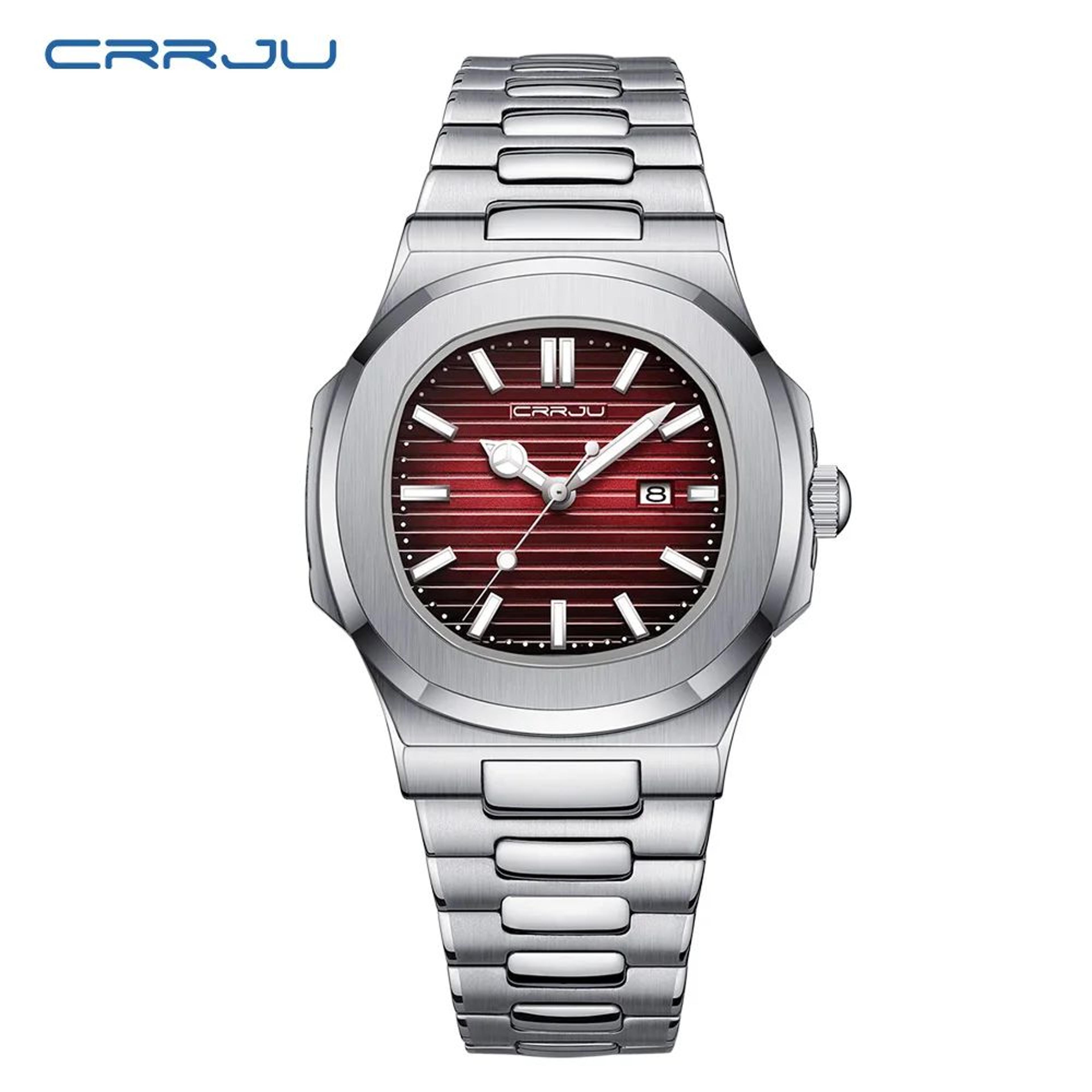 Luxury Square Dial Mens Quartz Watch With Luminous Display And Waterproof Sports Design 11