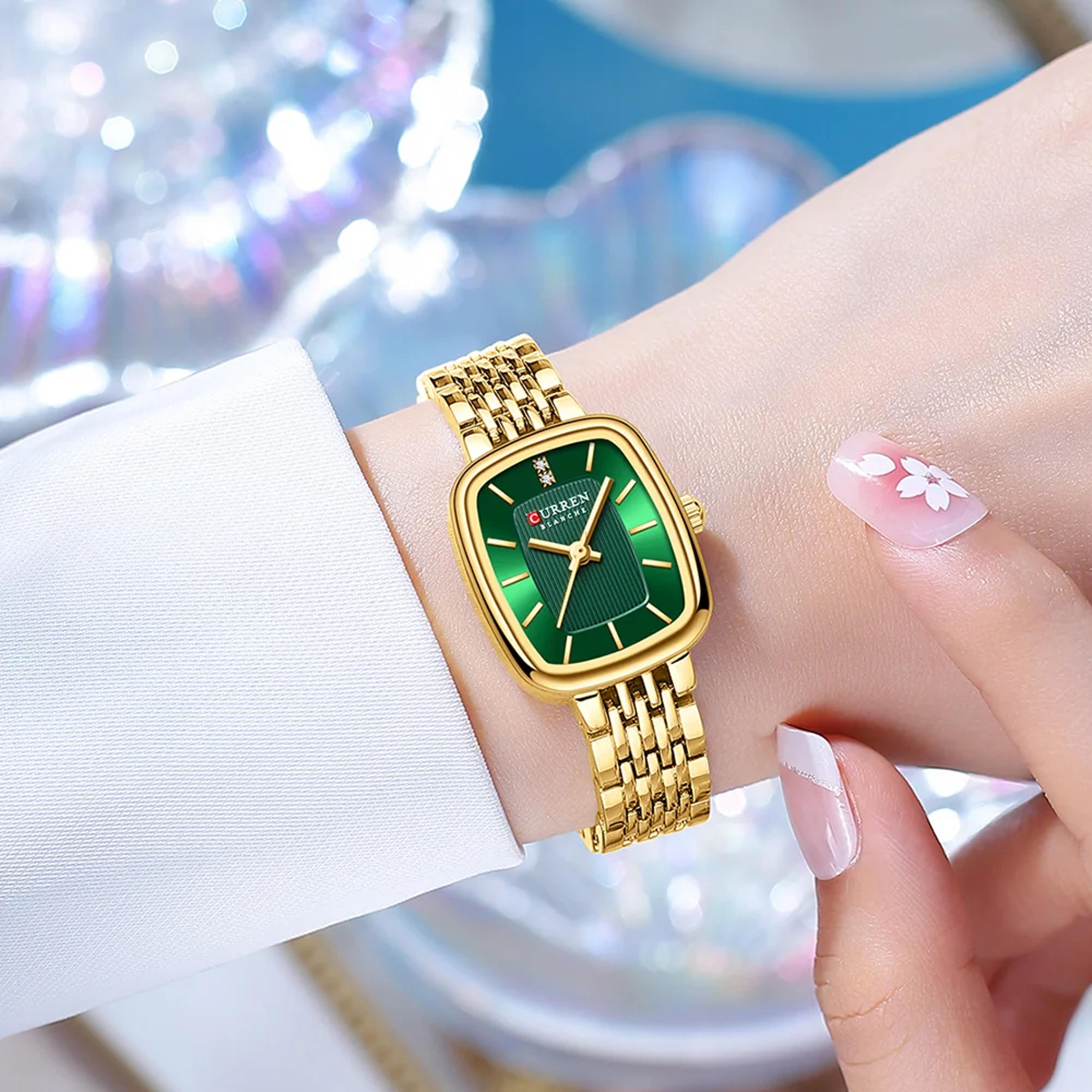 elegant ladies quartz stainless steel bracelet dress watch