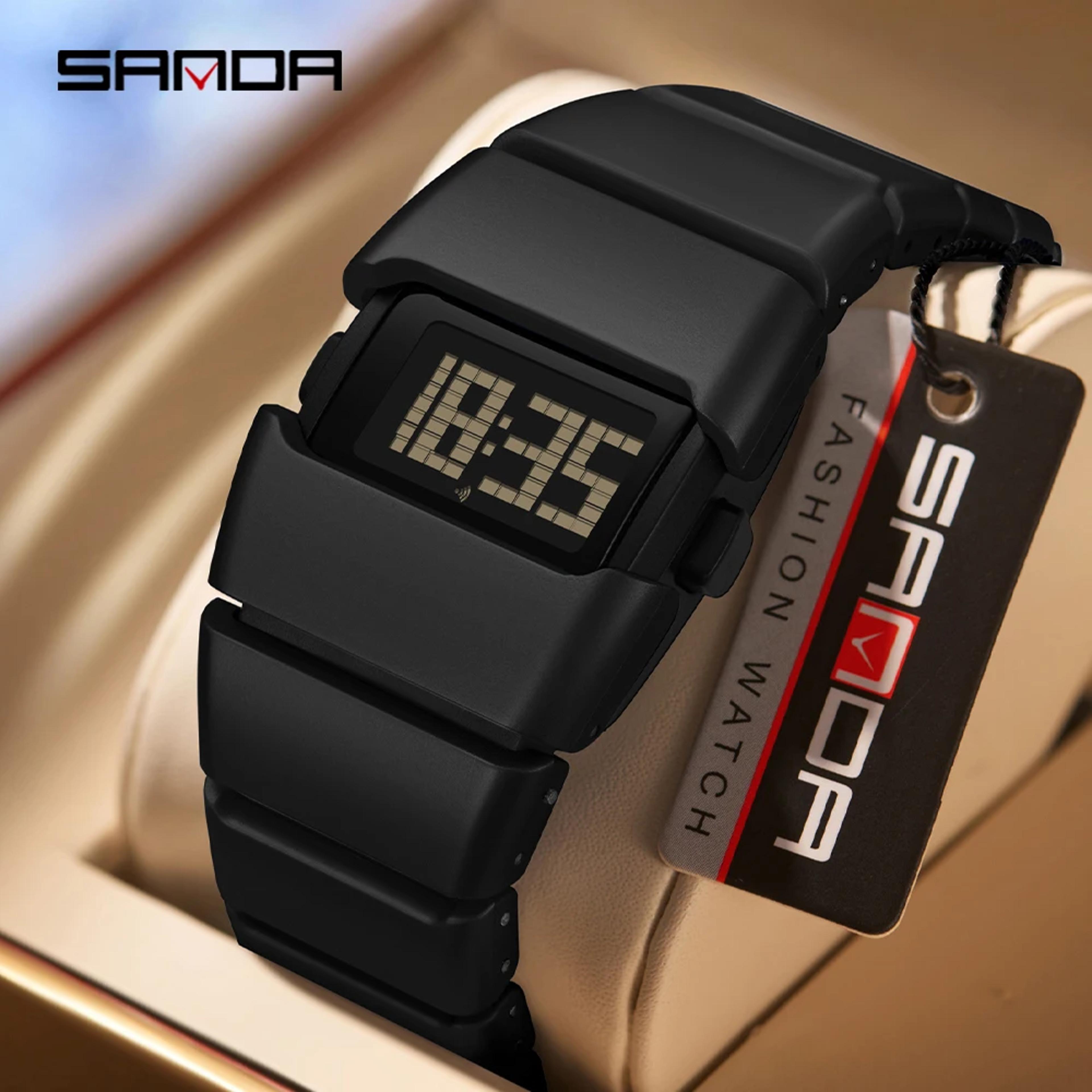 Retro Electronic Watch Waterproof Digital Watch With Night Light Alarm Stopwatch 2