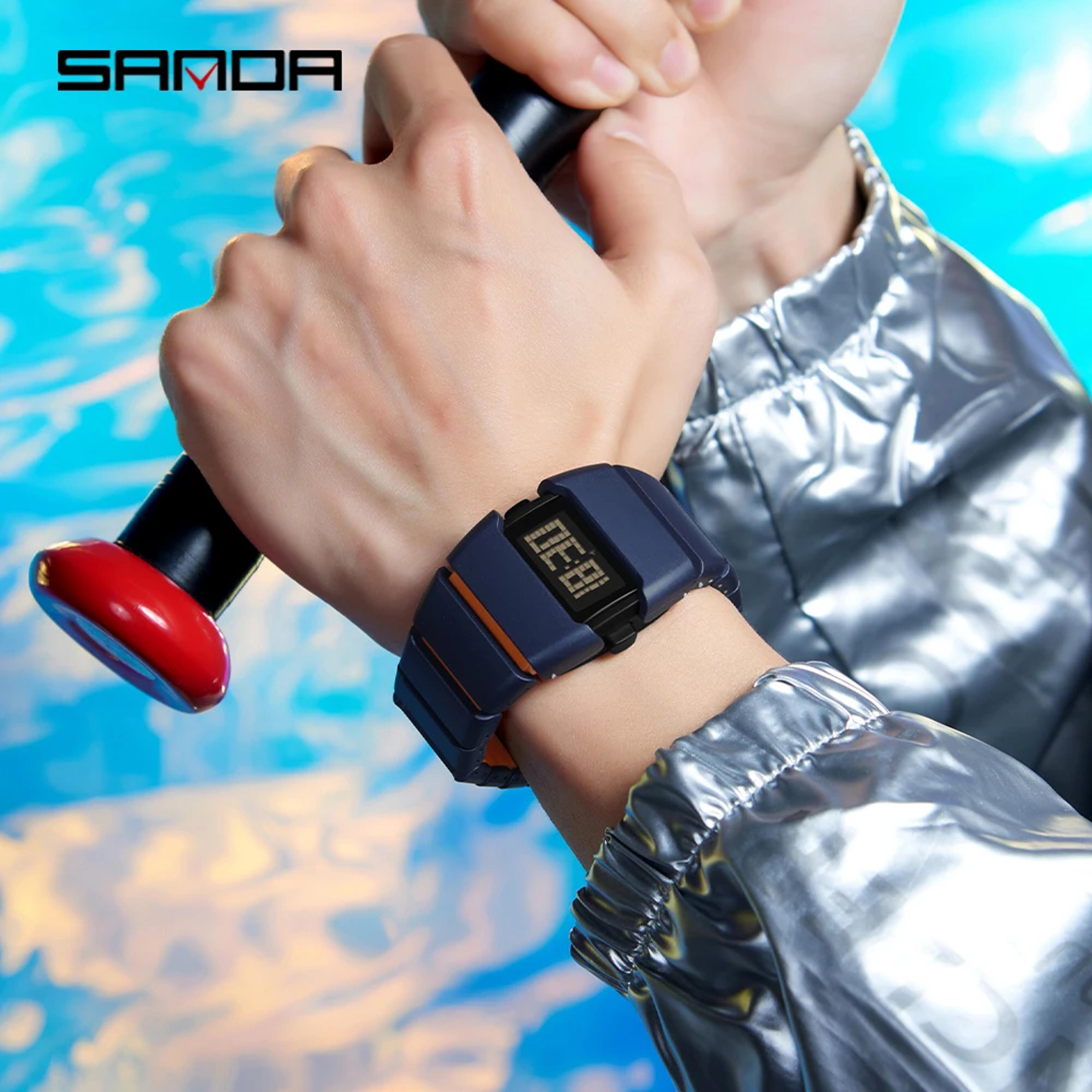 Retro Electronic Watch Waterproof Digital Watch With Night Light Alarm Stopwatch 6