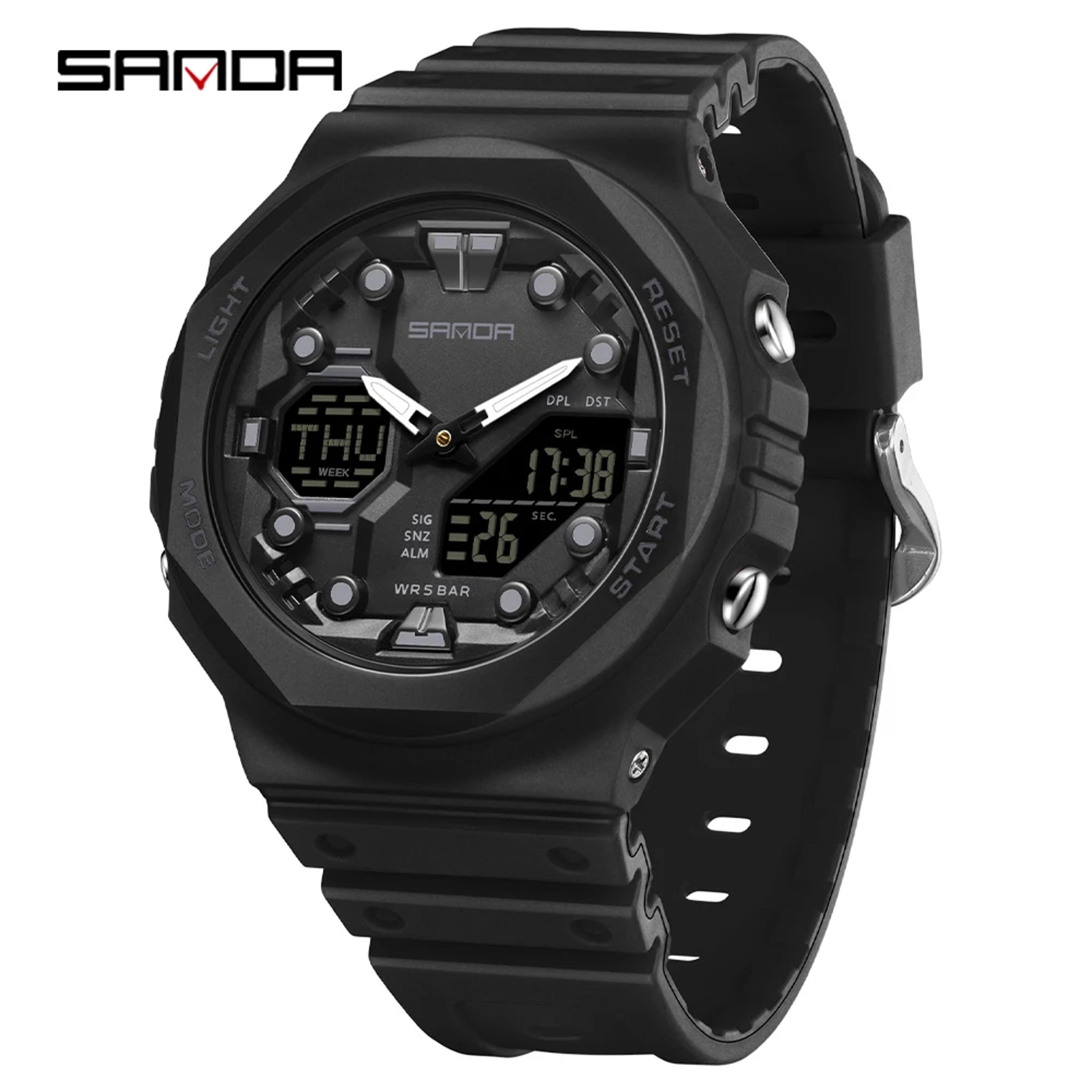 Electronic Digital Watch With Night Light Alarm Waterproof Student Sports Watch 9
