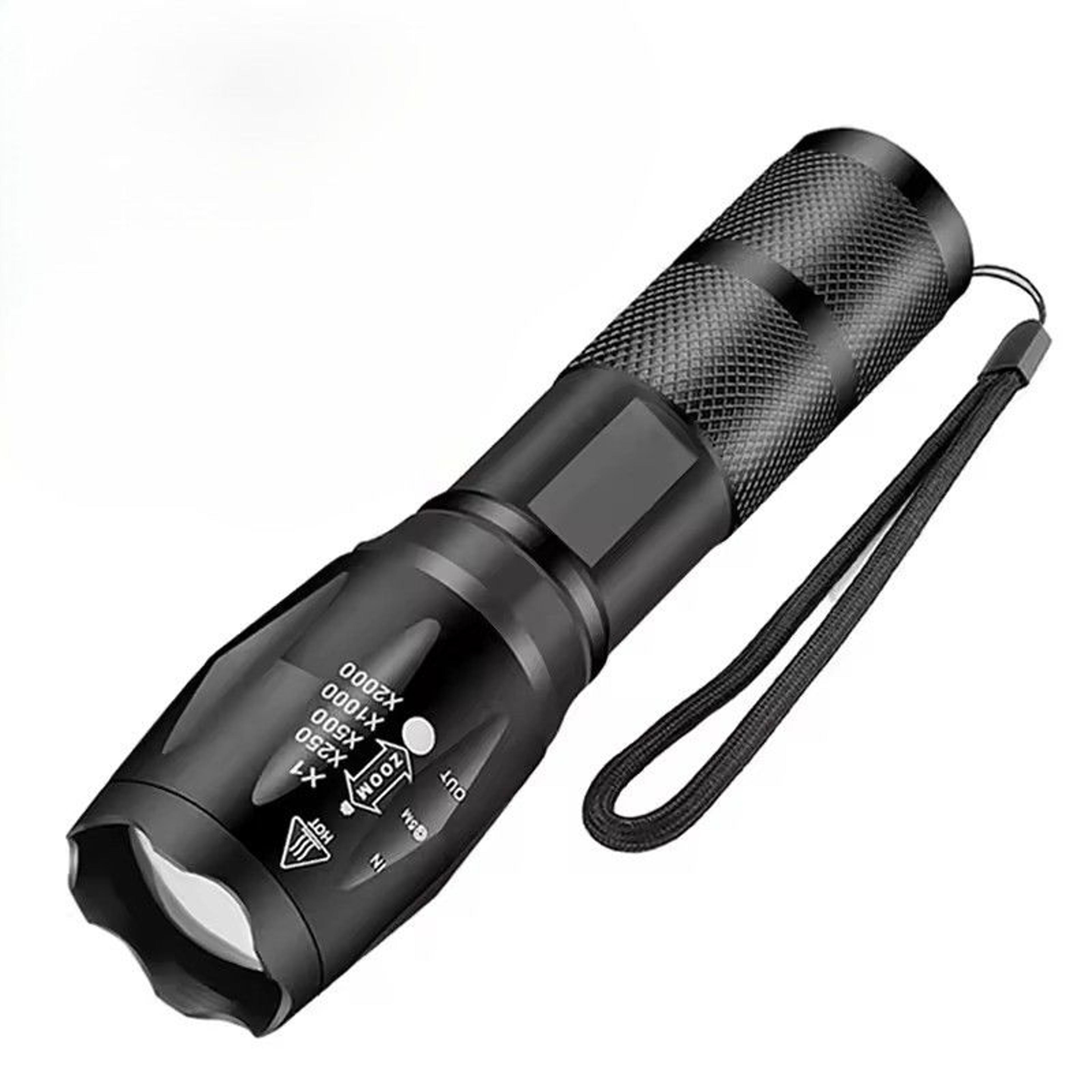 High Power LED Flashlight Rechargeable Camping Torch With Zoom And Waterproof Design 0