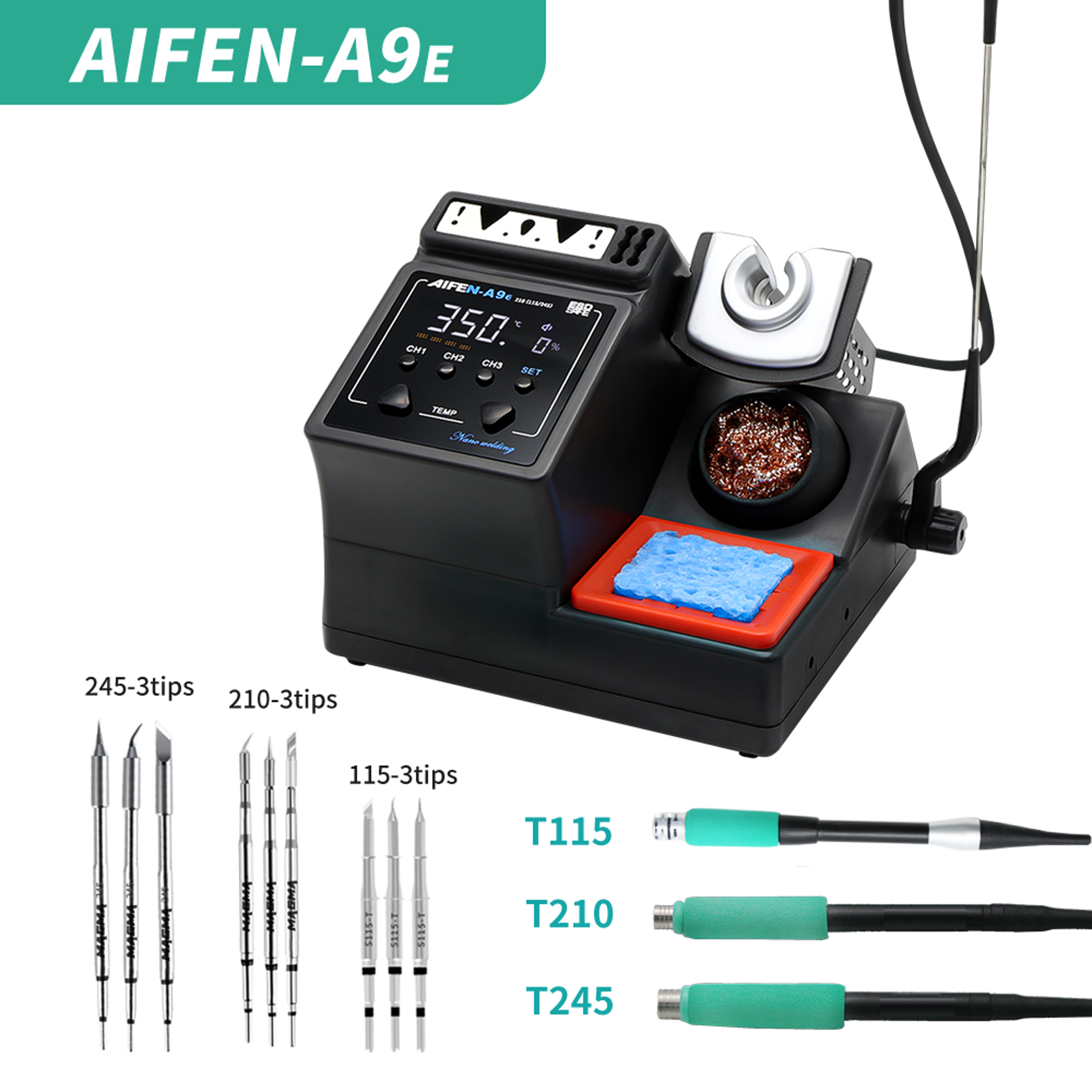 Soldering Station Handle Compatible Precision Welding Iron Tip Controller 7