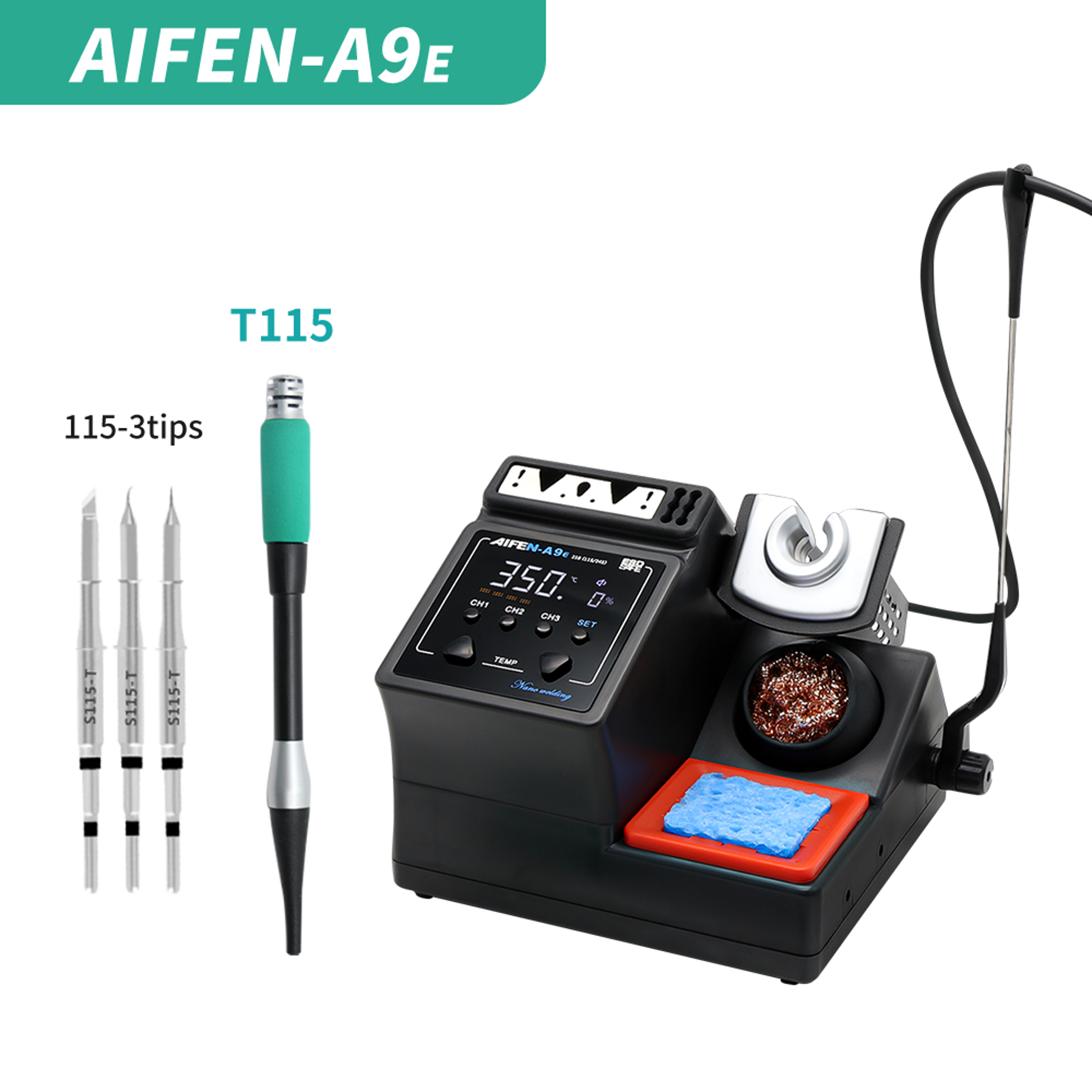 Soldering Station Handle Compatible Precision Welding Iron Tip Controller 8