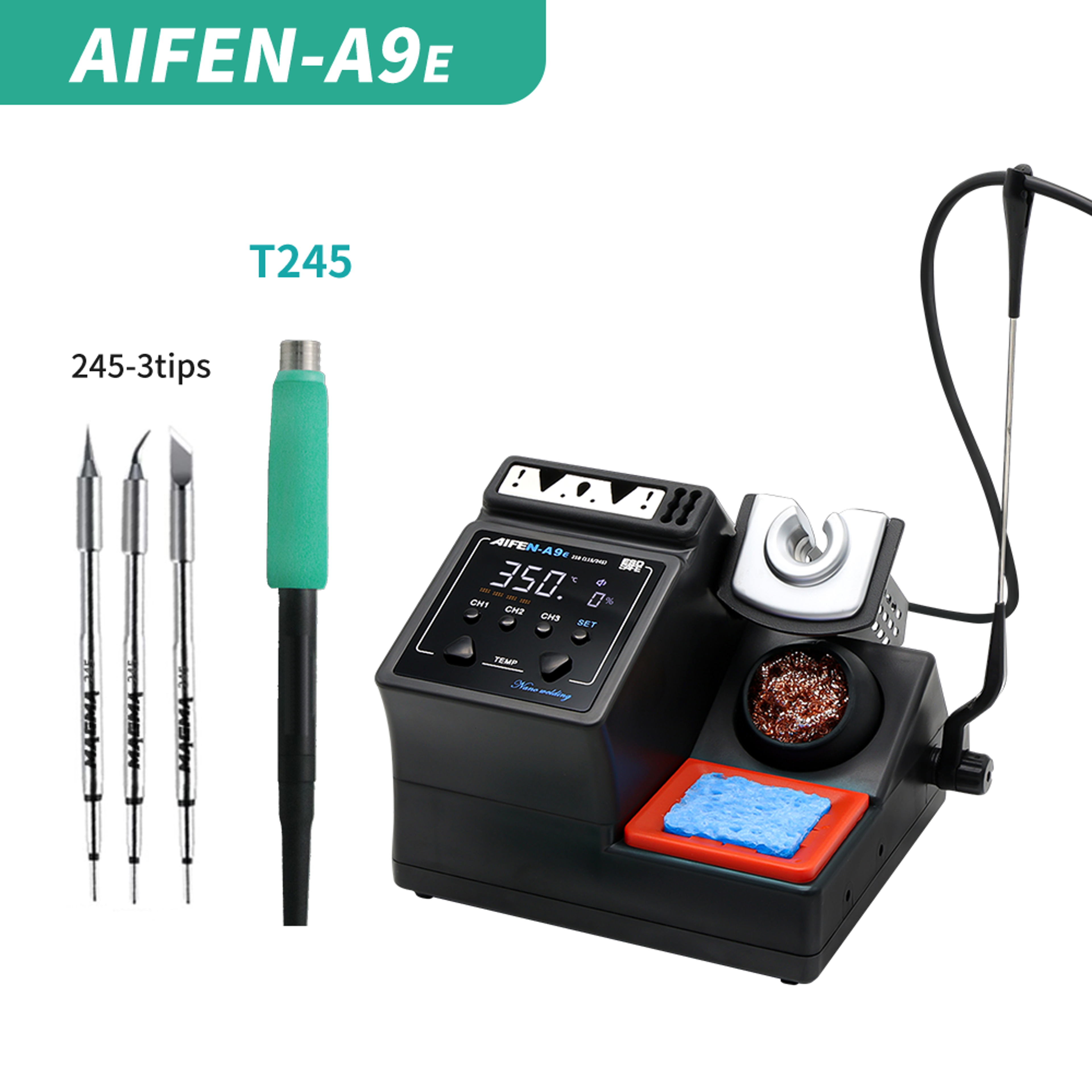 Soldering Station Handle Compatible Precision Welding Iron Tip Controller 9