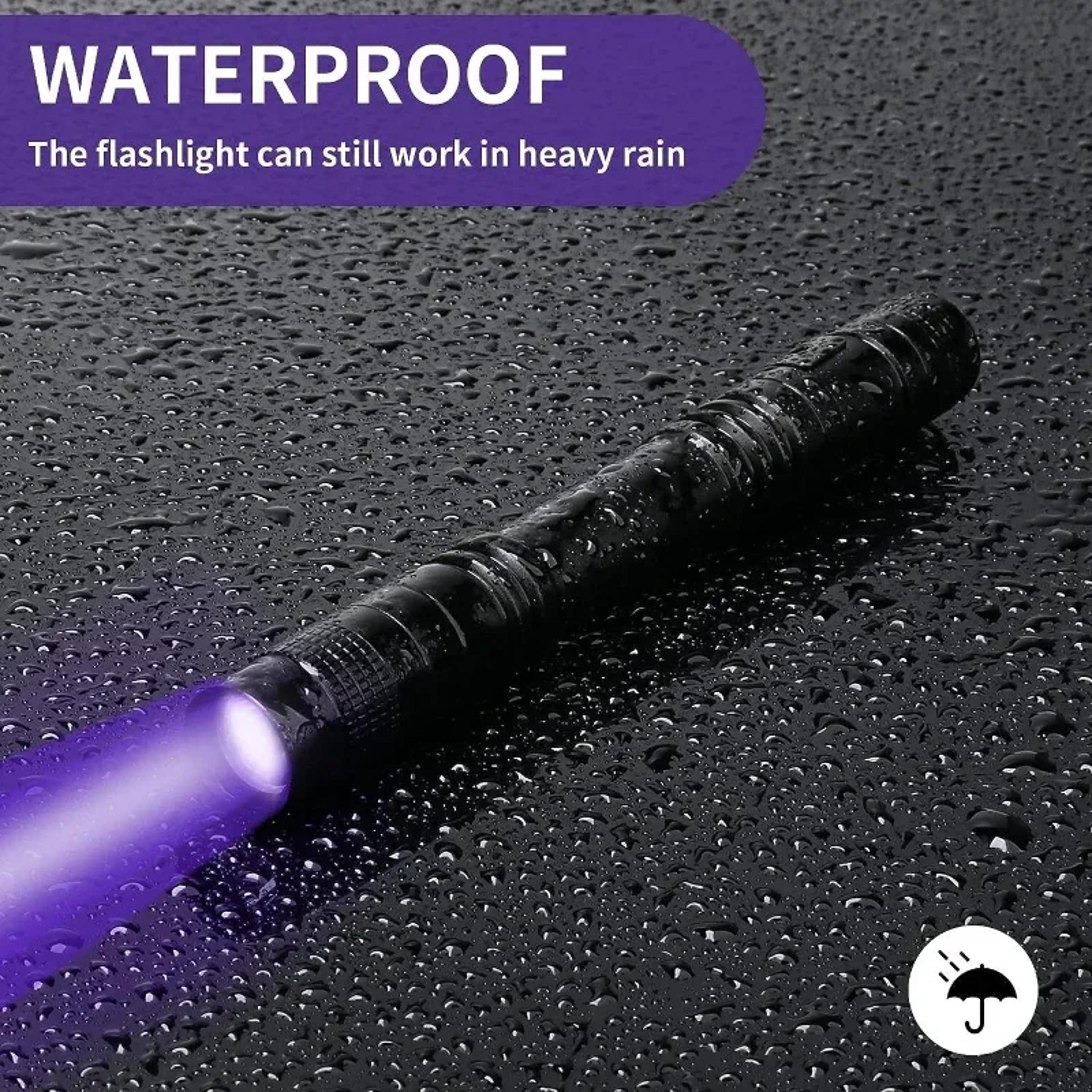 UV Flashlight Portable Black Light Pet Urine Detector Torch 3