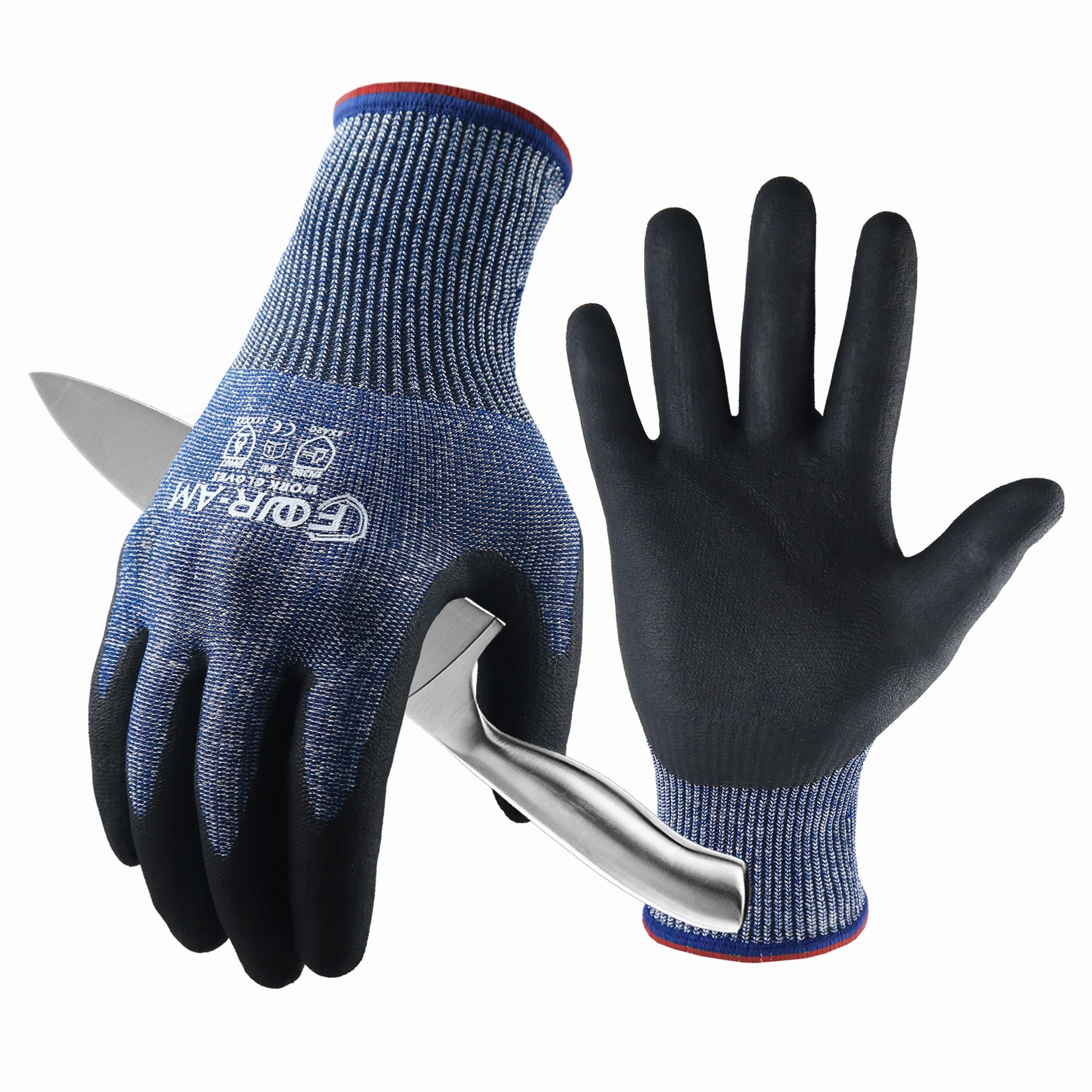 Level Cut Resistant Work Gloves With Nitrile Grip And Touchscreen 6