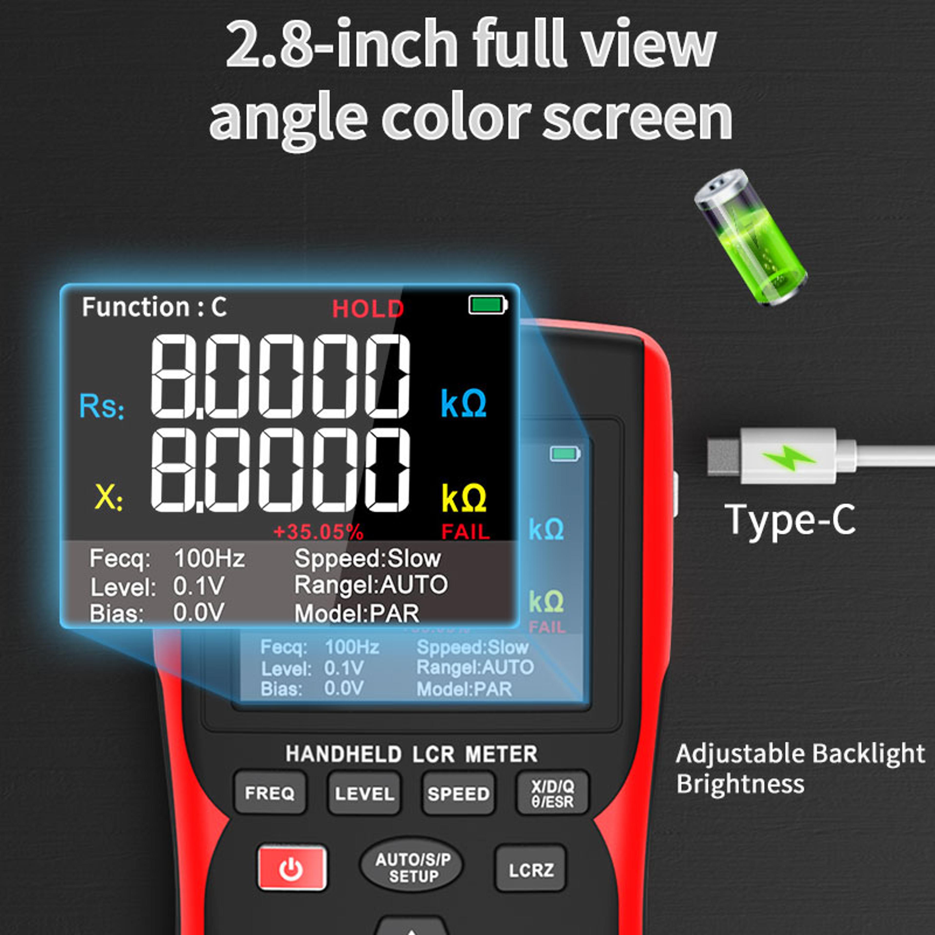 High Precision Digital LCR Meter Count Component Tester 3