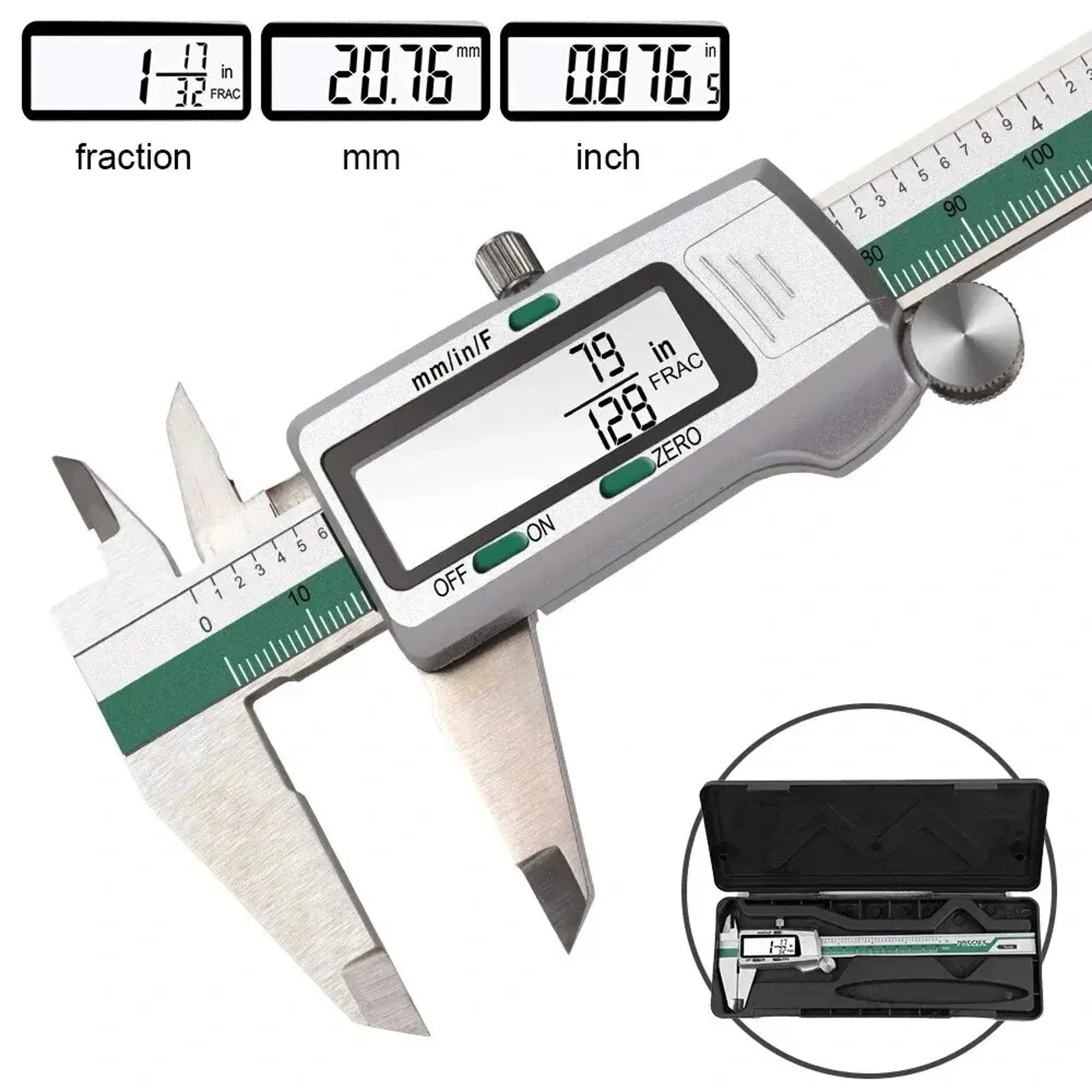 Digital Caliper Stainless Steel Precision Measuring Tool 1