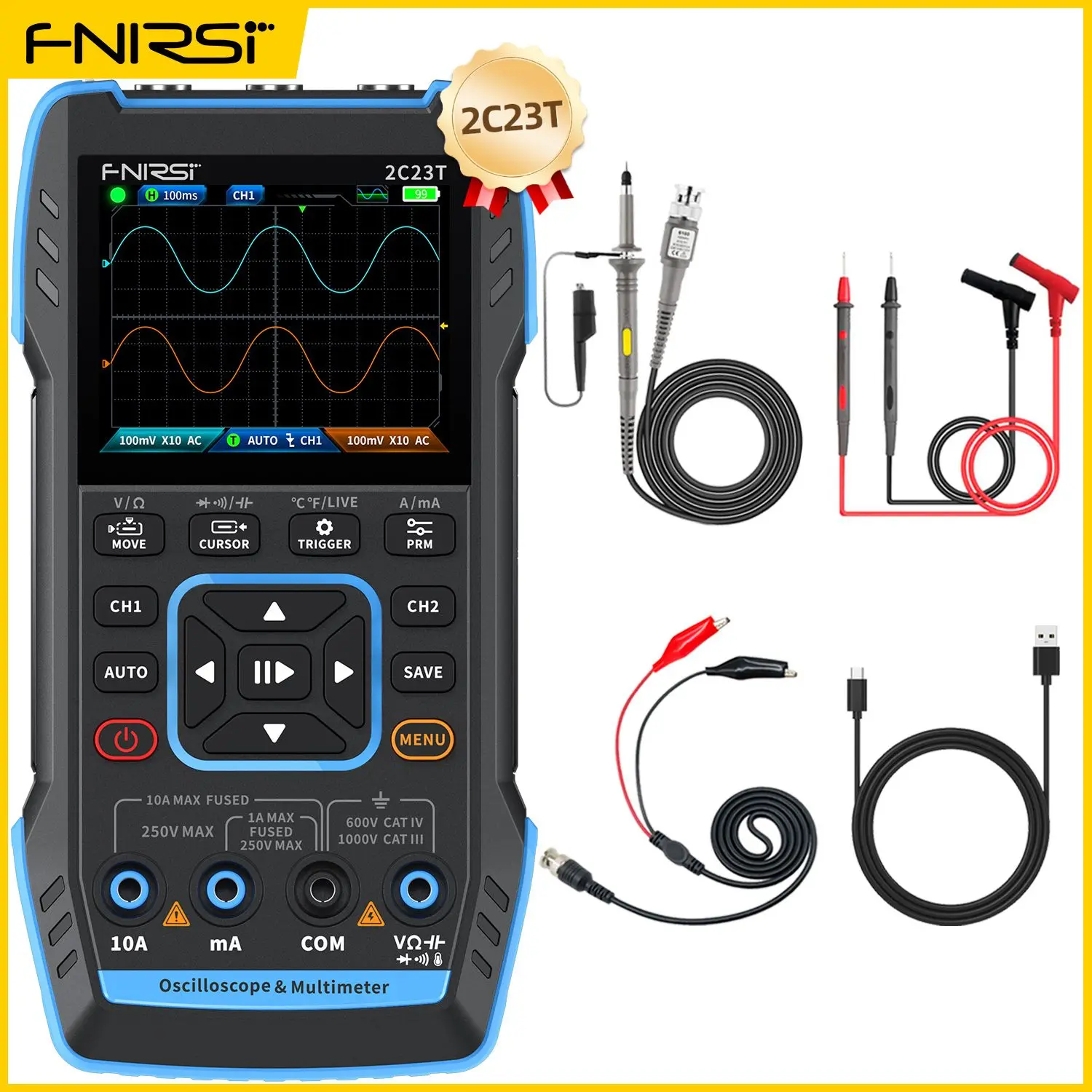 Handheld Oscilloscope Multimeter And Signal Generator 10