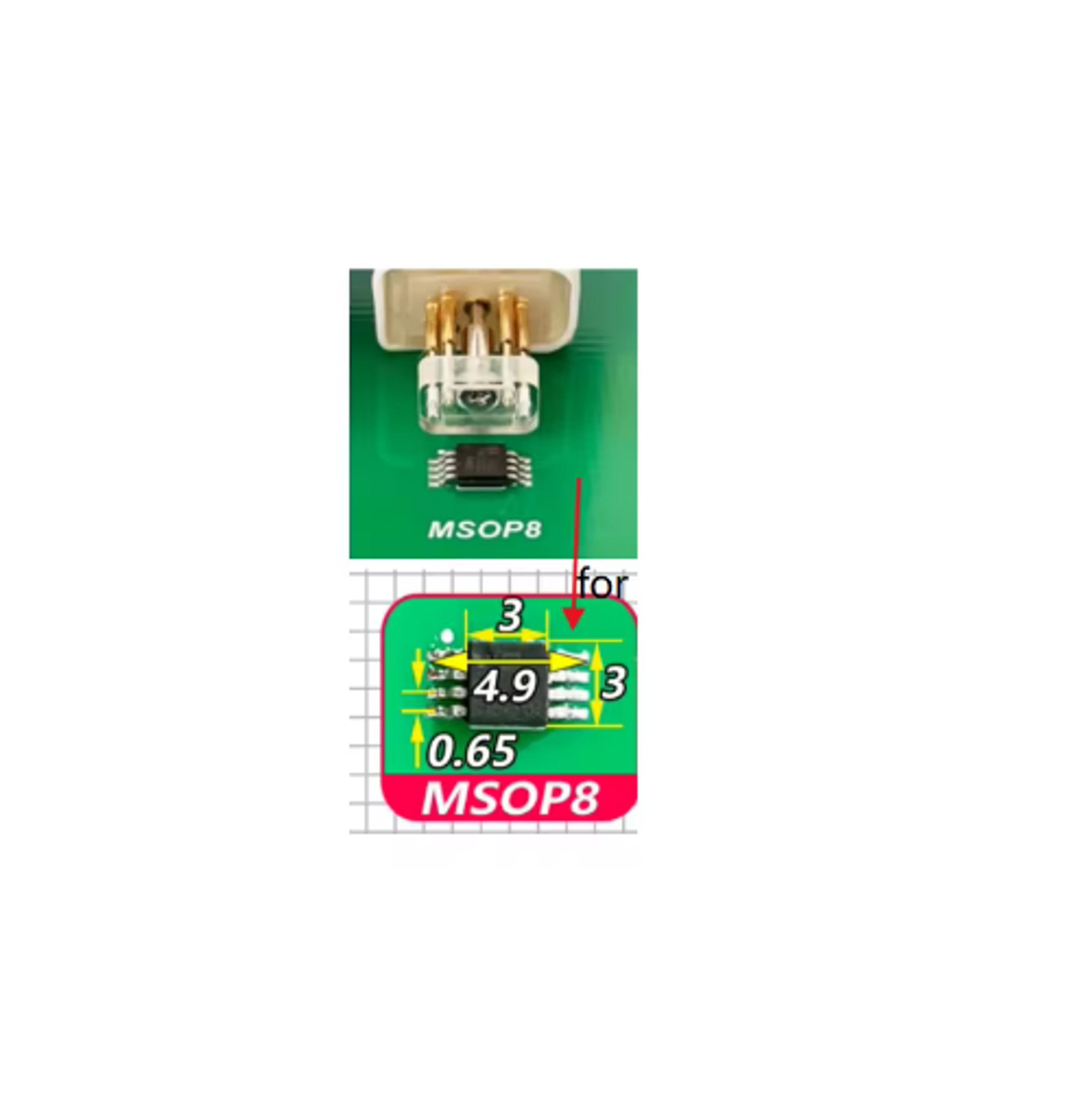 Programming Probe PCB Chip Test Fixture Cable 4