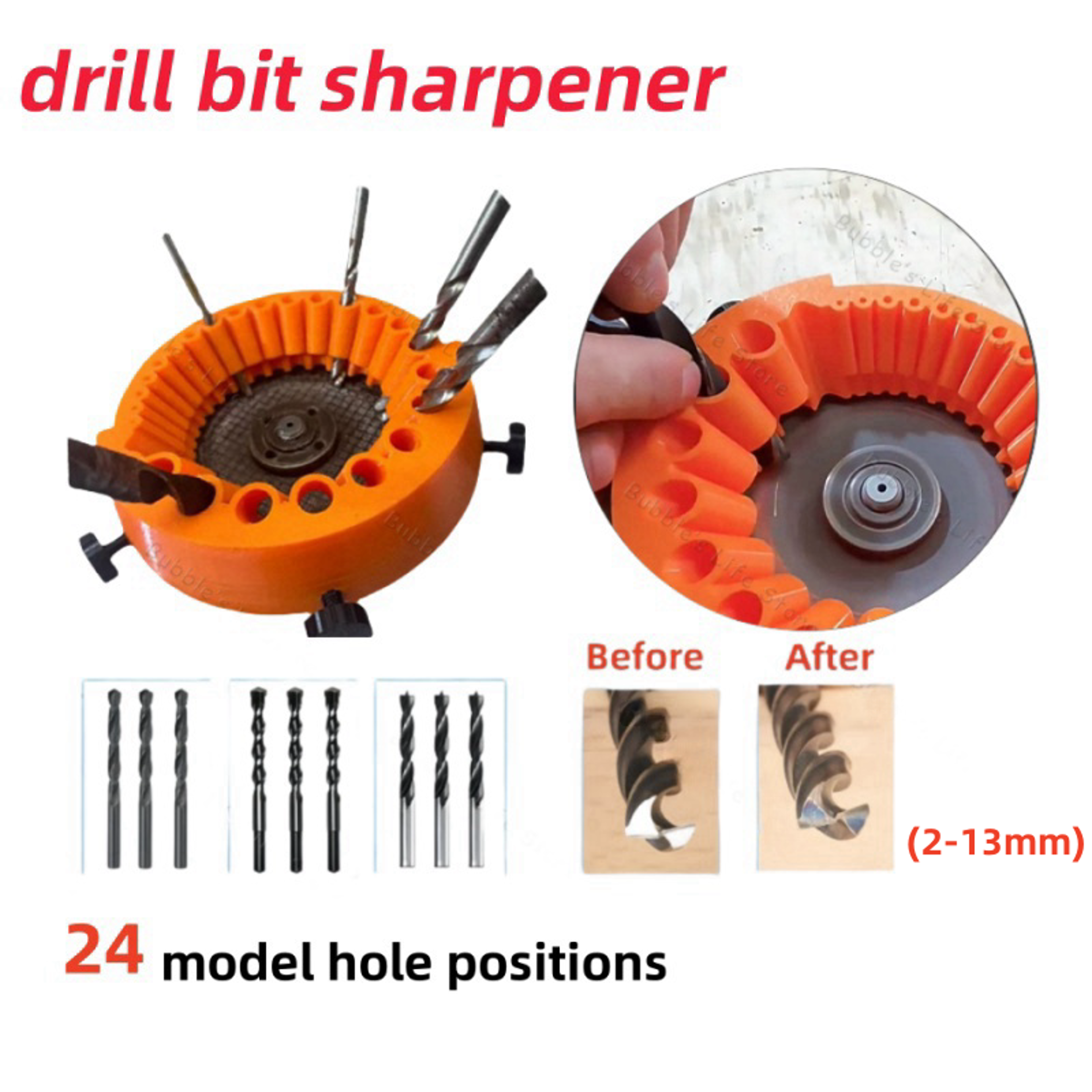 Degree Drill Bit Sharpener Angle Grinder Attachment For Bits 10