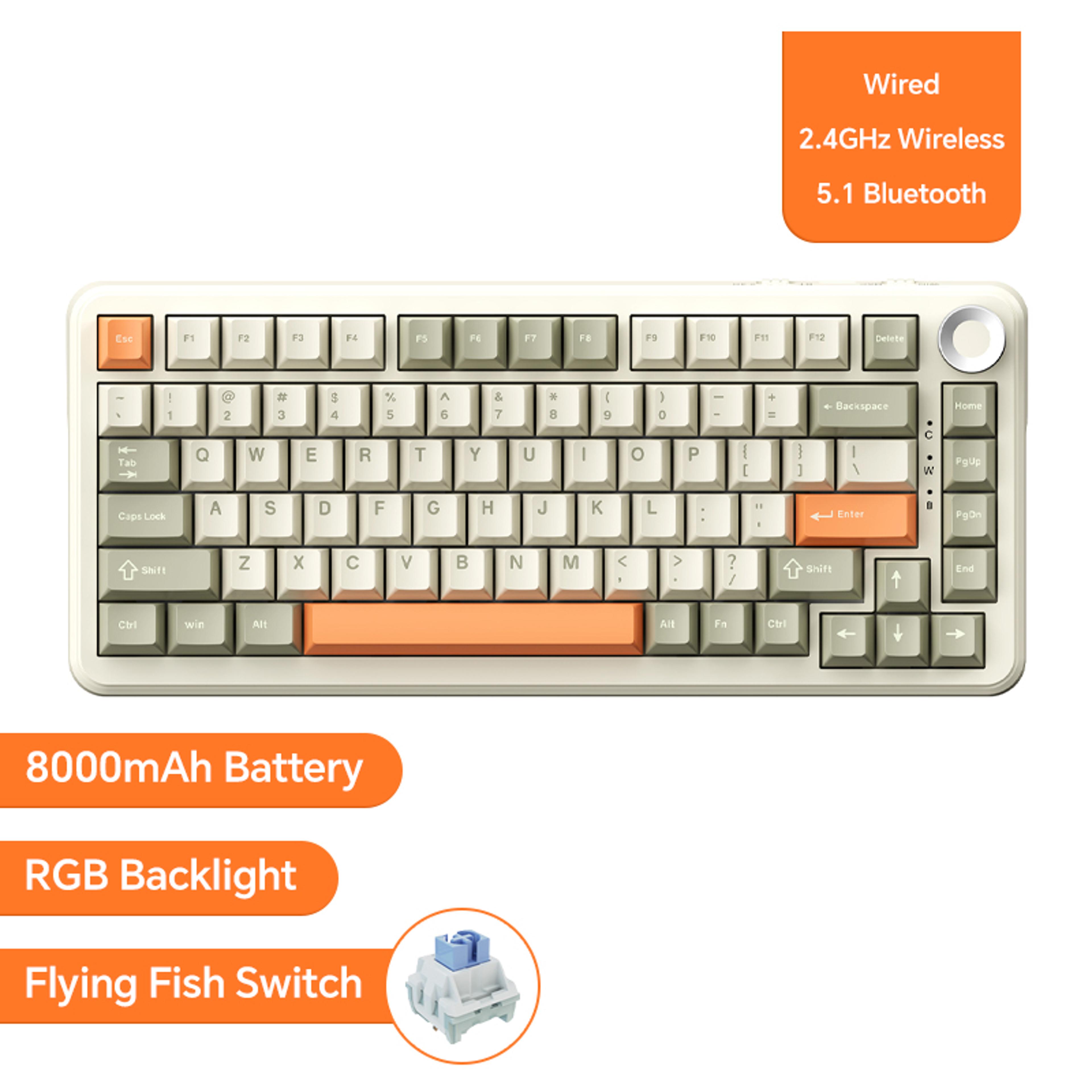 Pro Wireless Mechanical Keyboard With RGB Hot Swap And Gasket Mount 8