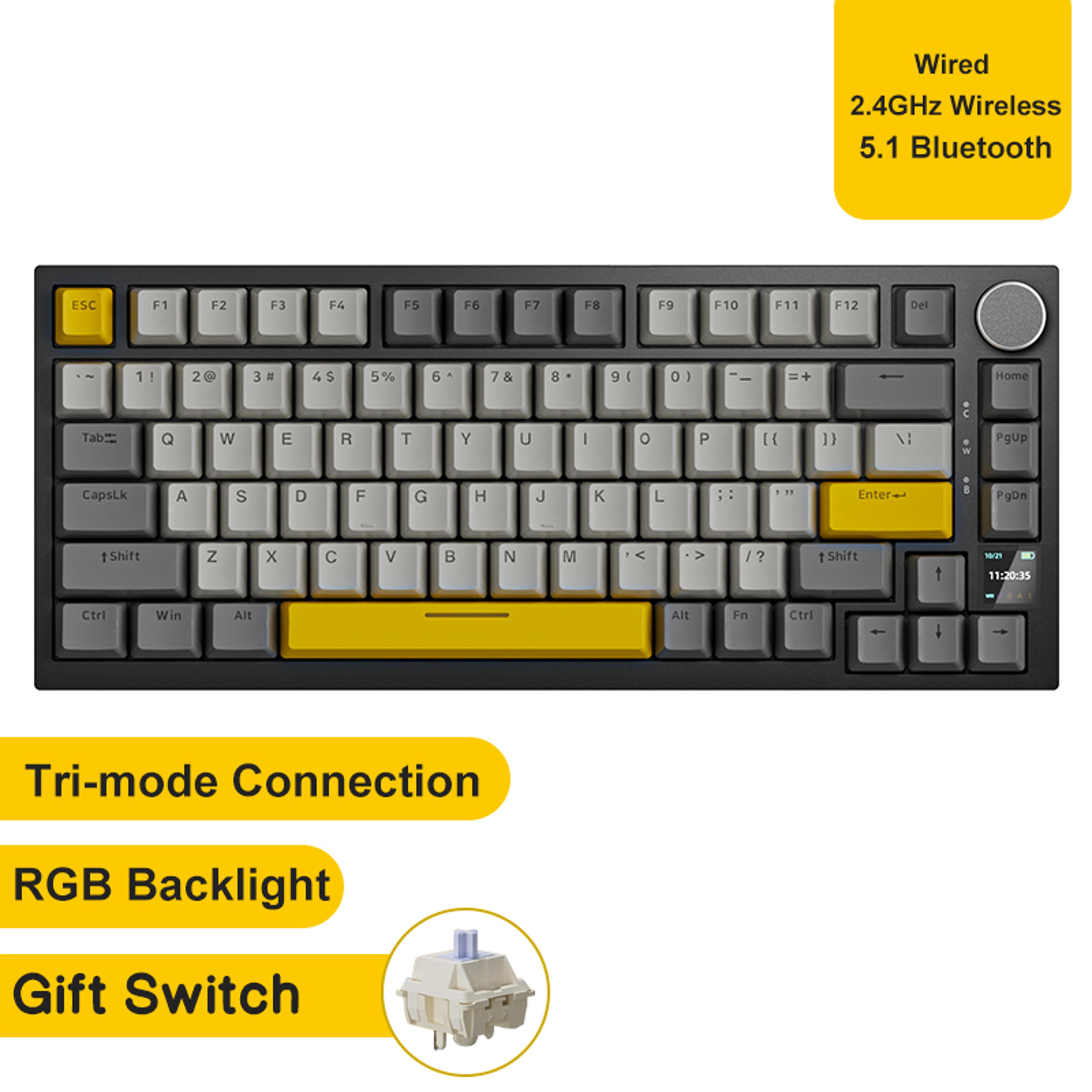 Pro Wireless Mechanical Keyboard With RGB Hot Swap And Gasket Mount 11