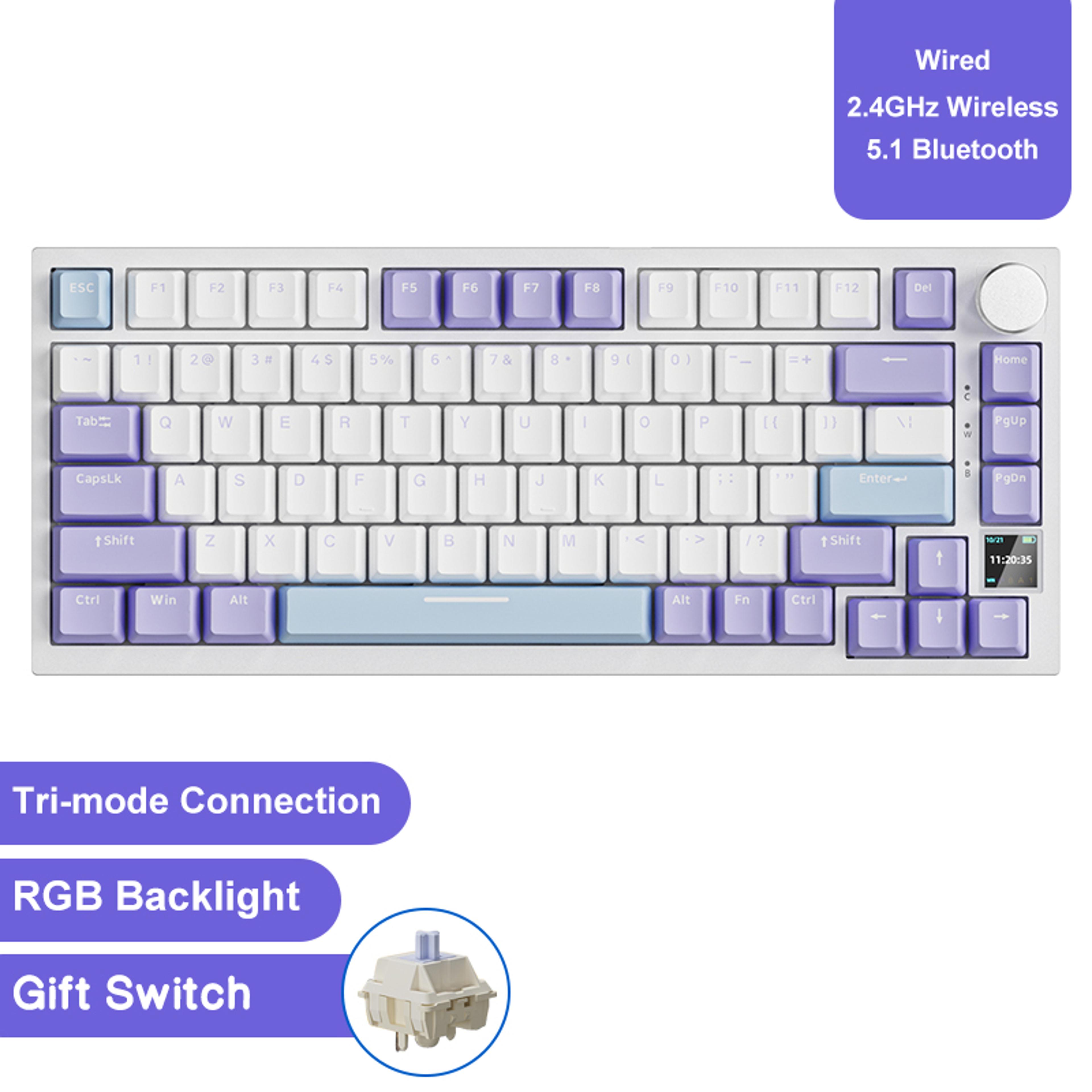 Pro Wireless Mechanical Keyboard With RGB Hot Swap And Gasket Mount 17