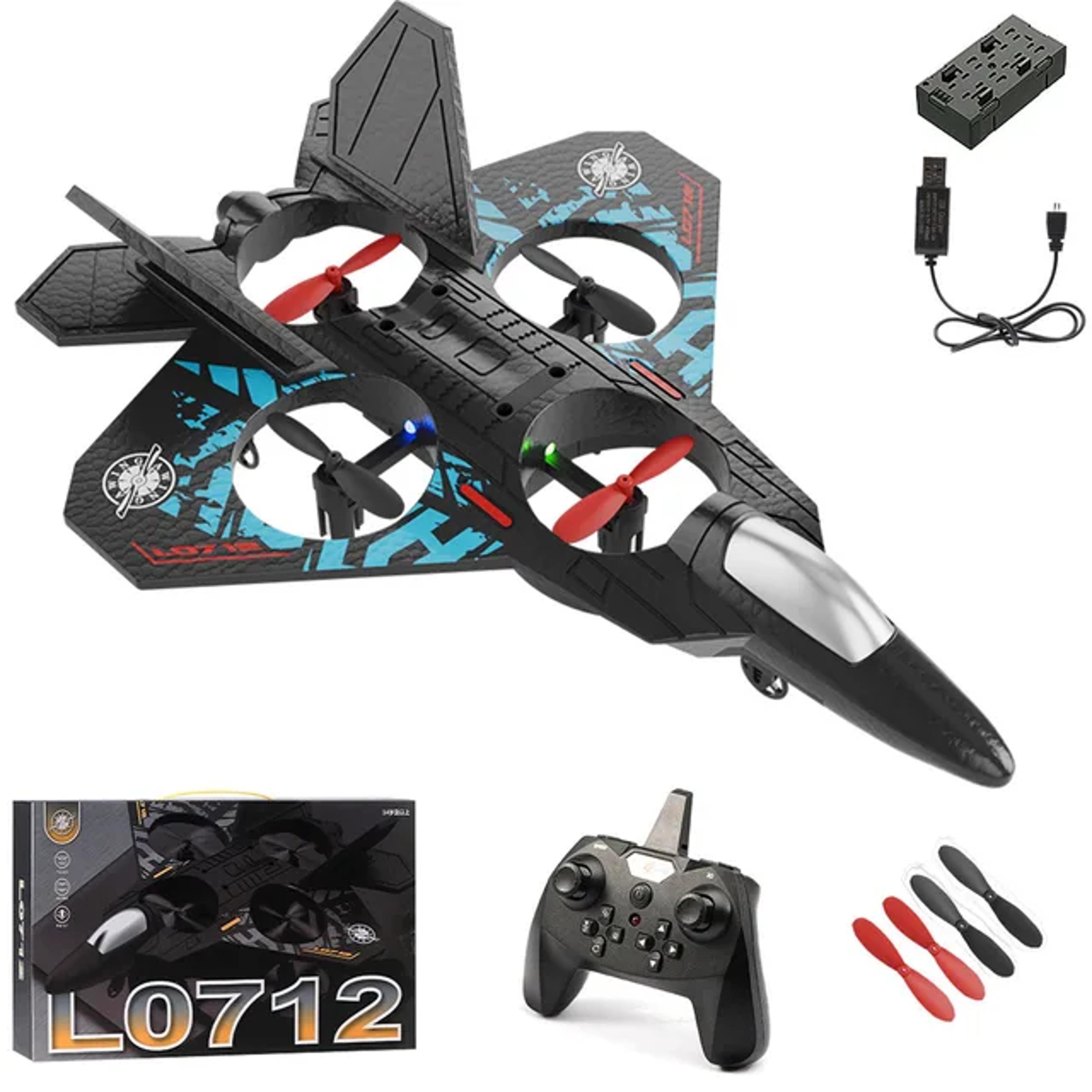Gravity Sensing RC Plane With LED Lights And EPP Foam Fighter Design 6