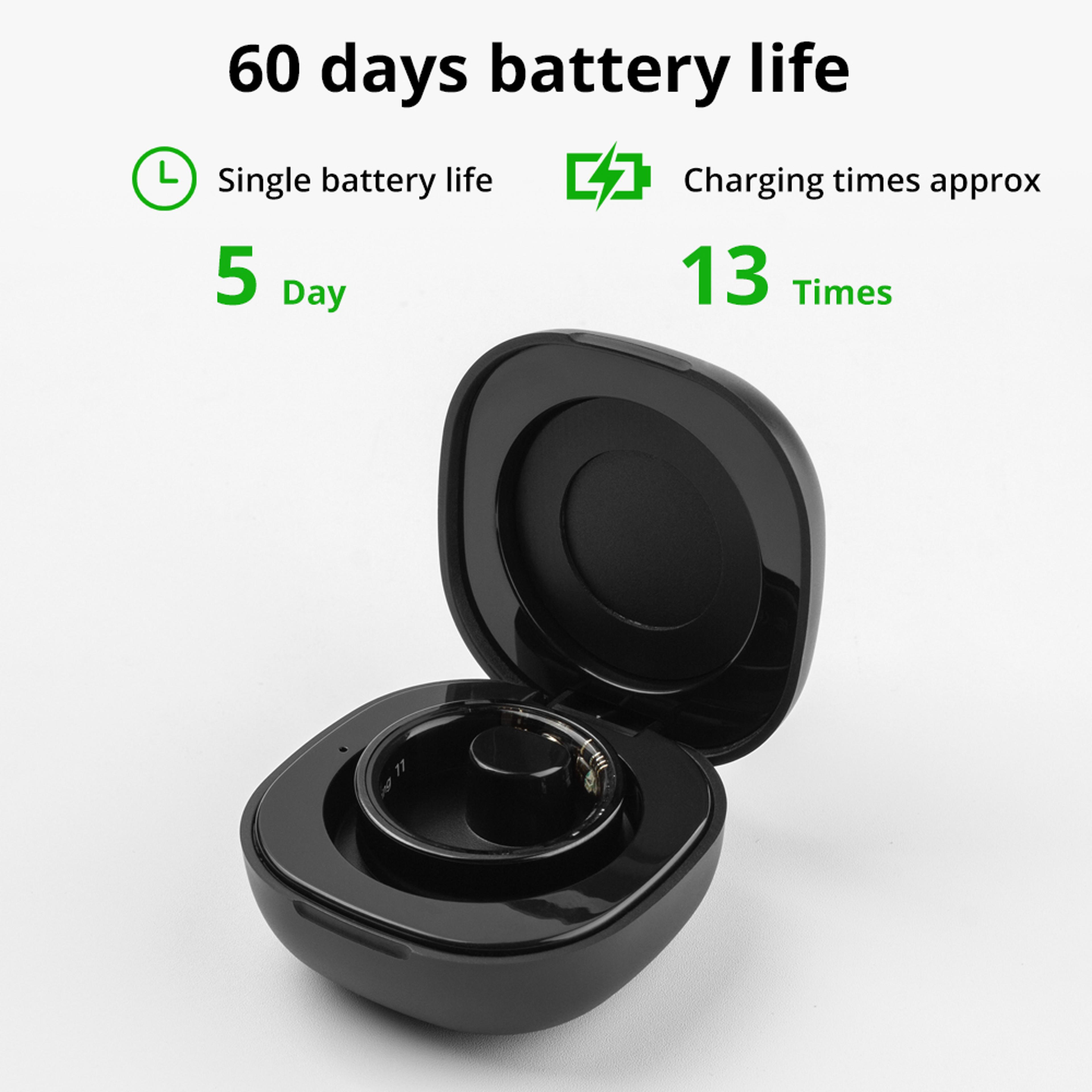 Smart Ring Health Sleep And Temperature Tracker With Charging Case 4