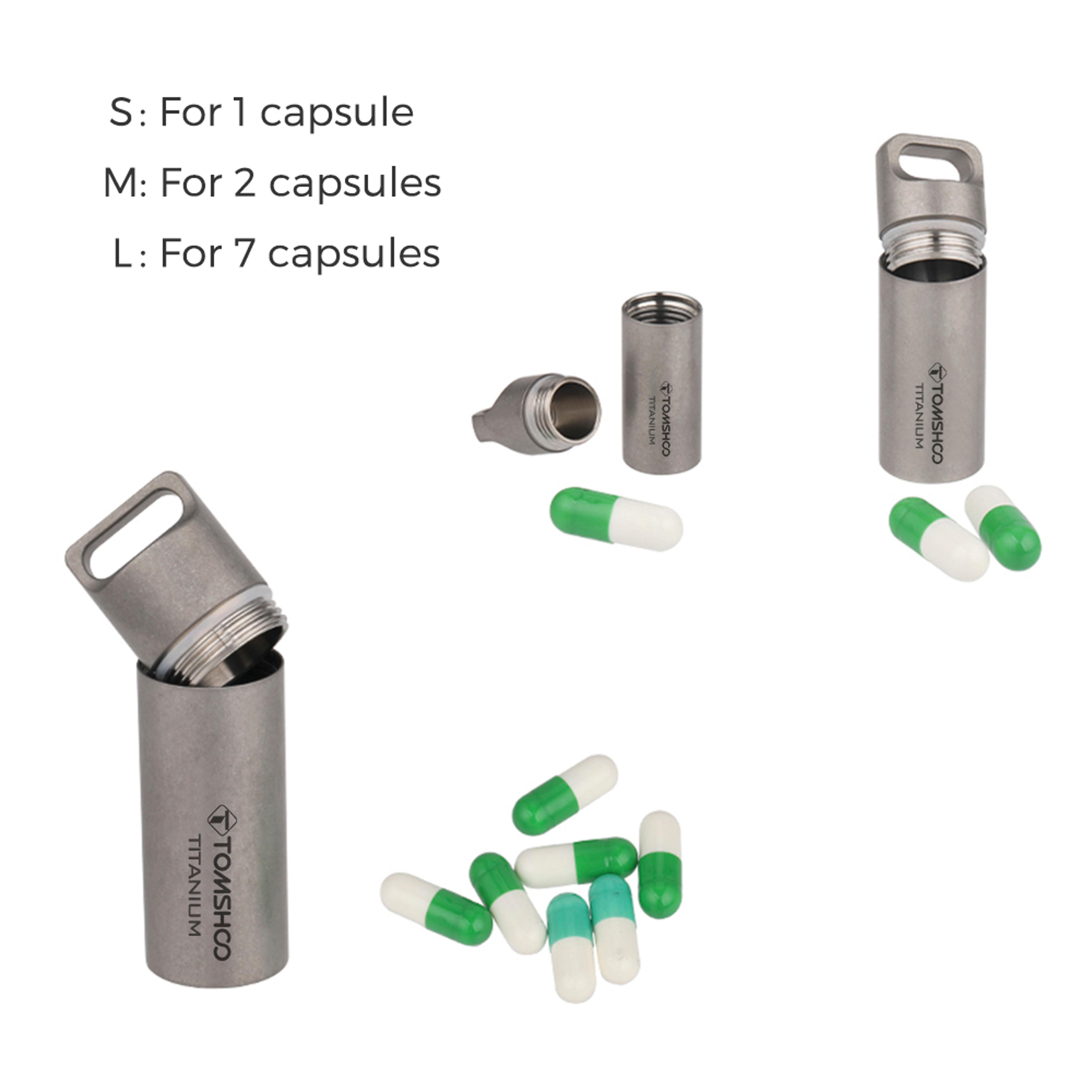 Titanium Waterproof Pill Box Portable Mini EDC Pill Holder 4