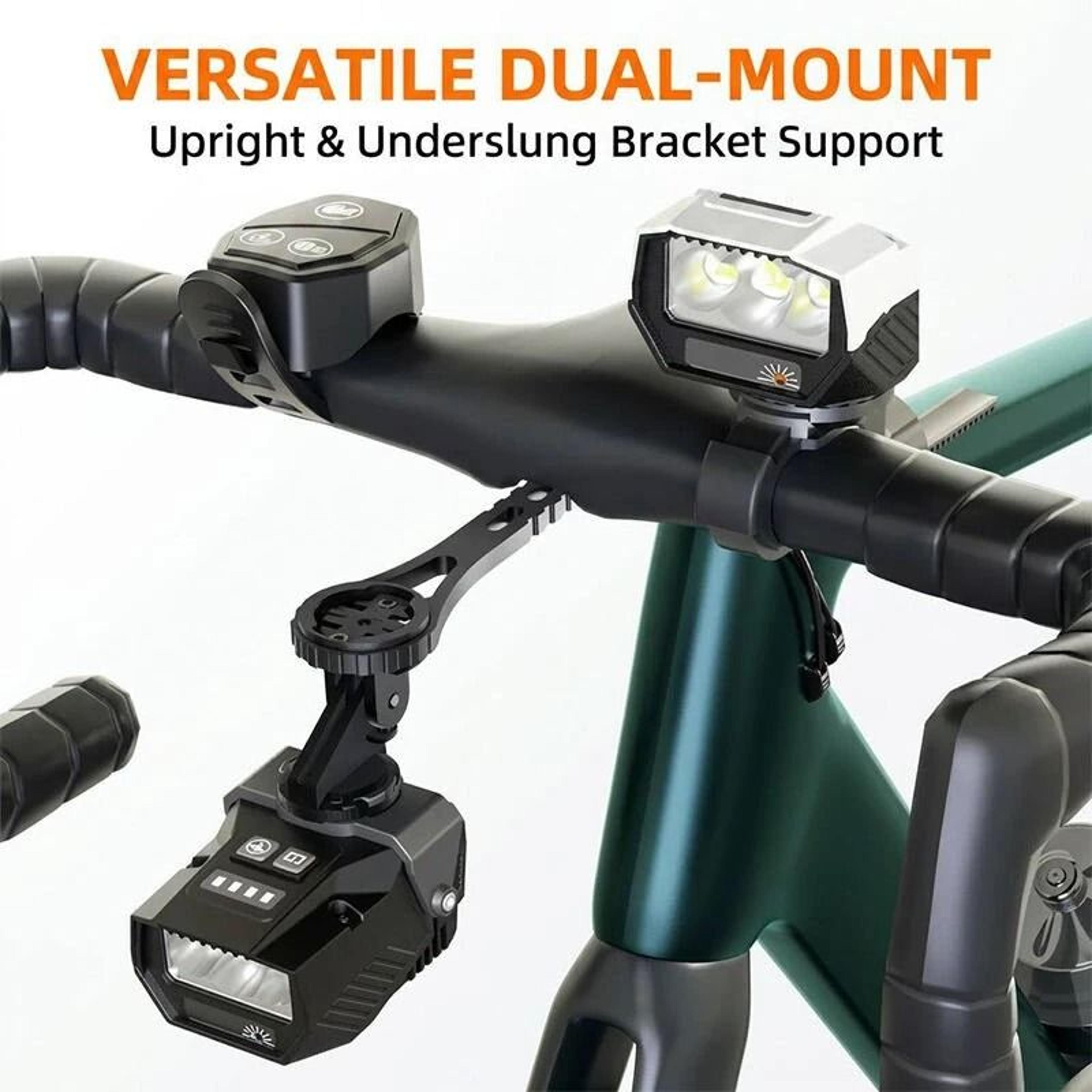 Lumen Rechargeable Bike Headlight With Remote Control Dual Beam Waterproof Design 5