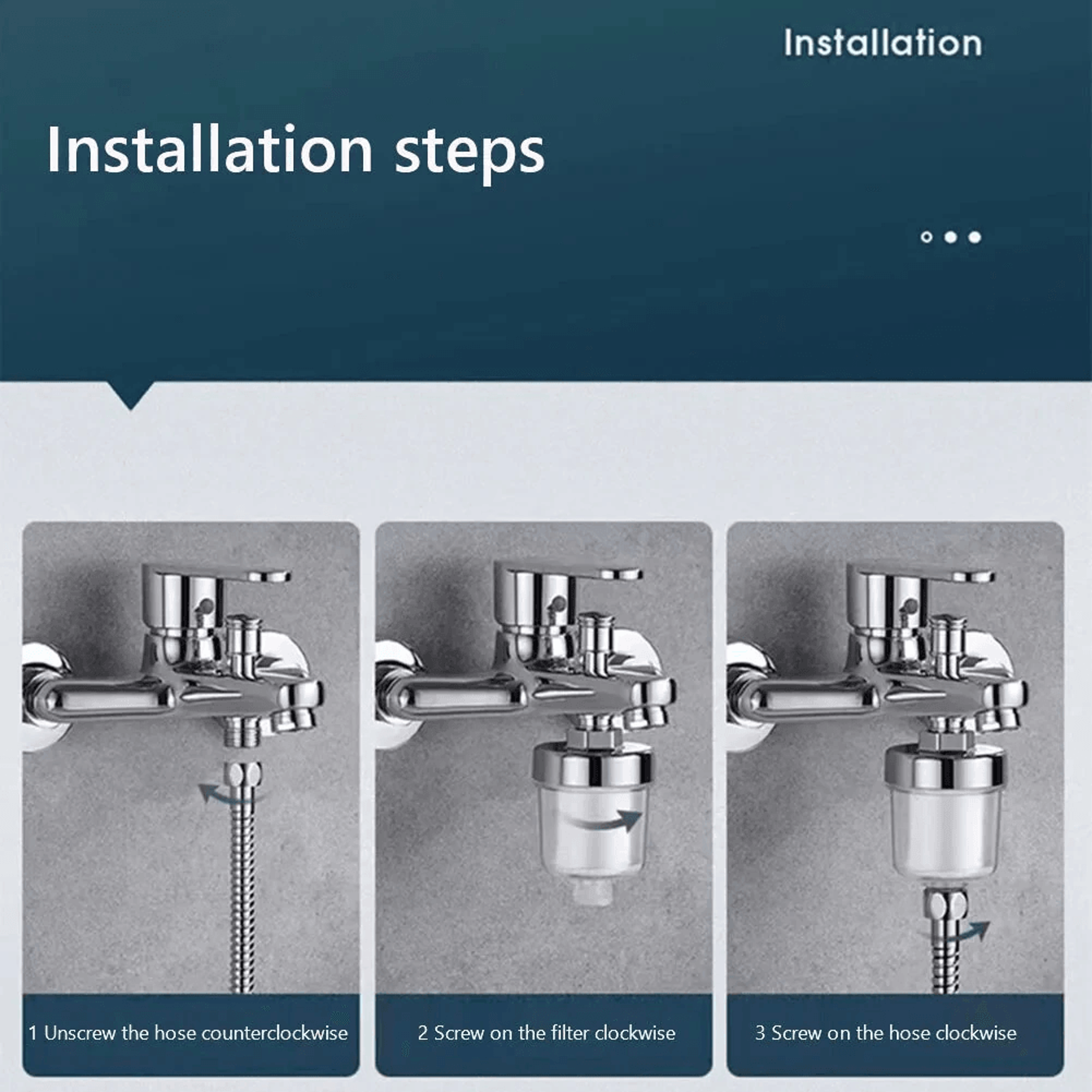 Universal Faucet Shower Water Filter With PP Cotton Cartridge 2