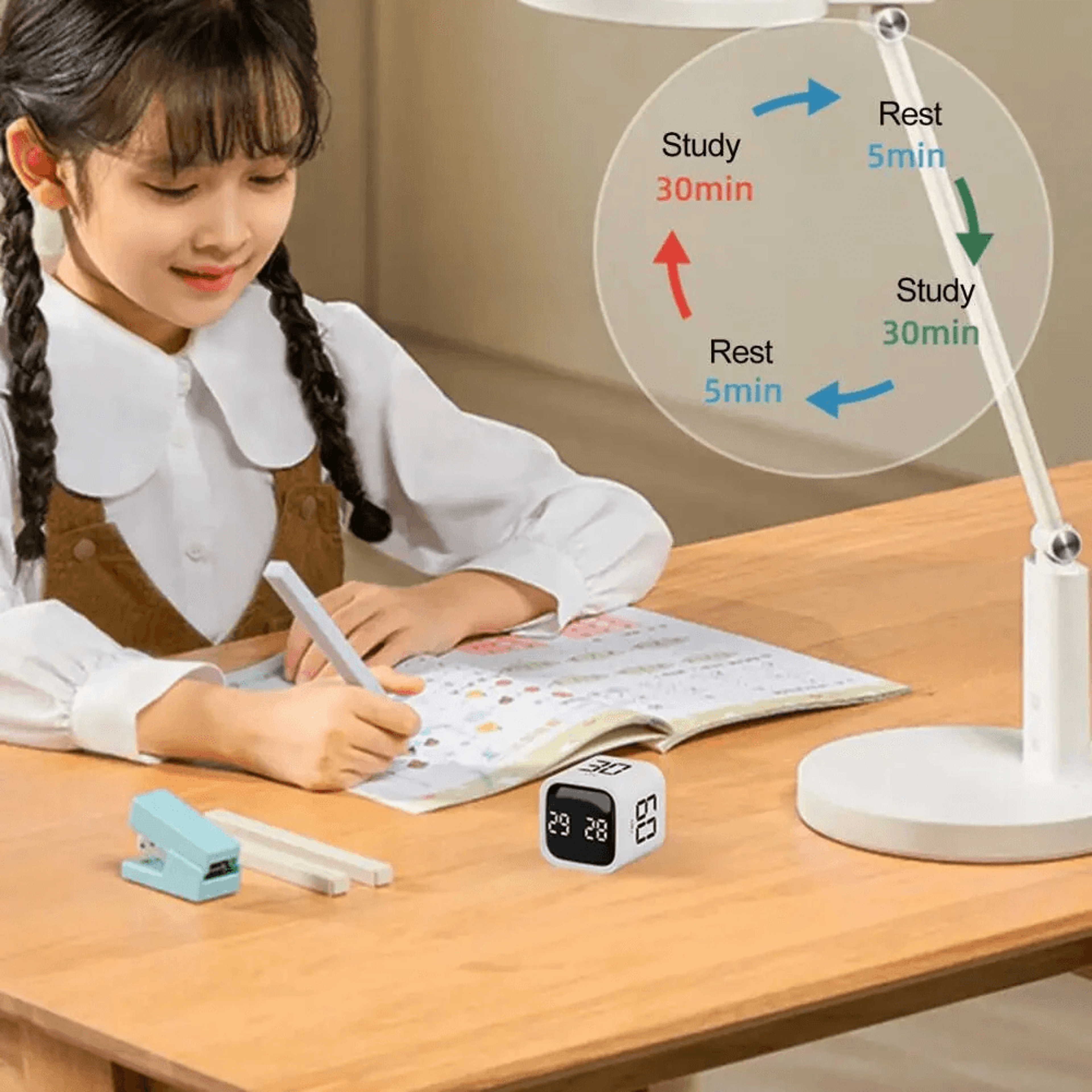 Flip Focus Productivity Cube Timer With LED Display And Preset Countdown Modes 3