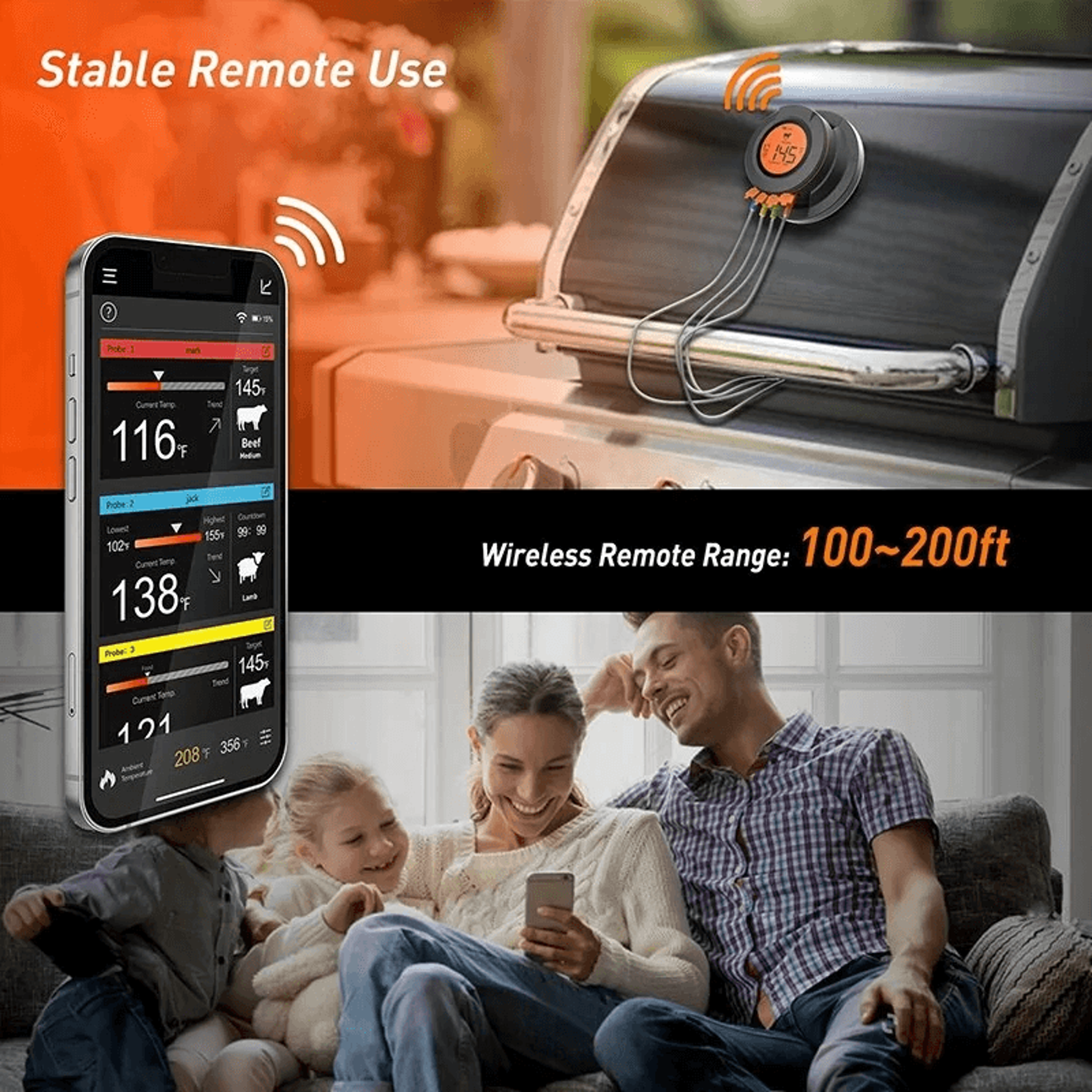 Smart Bluetooth Meat Thermometer With Dual Probes App Control And Cooking Alerts 5