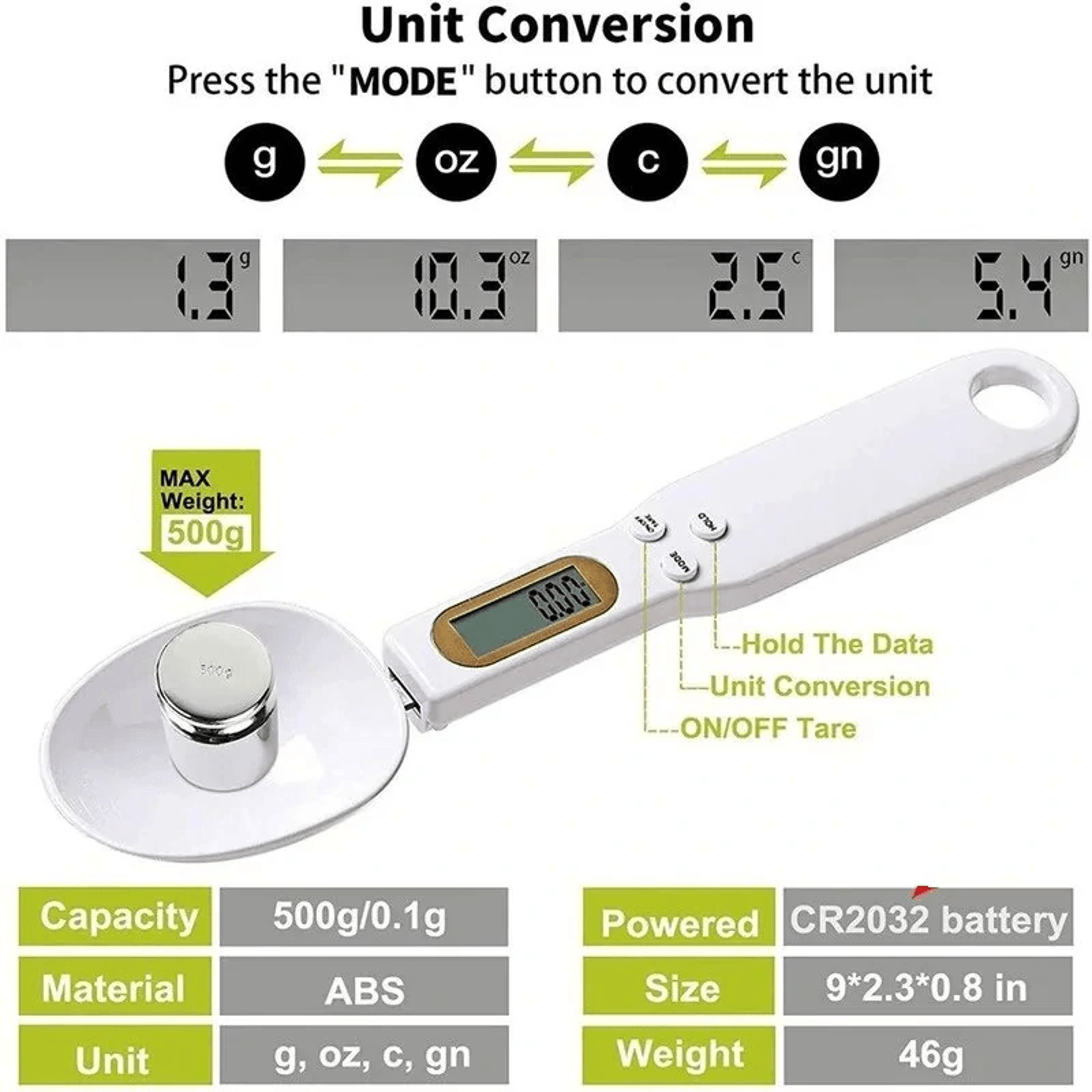 Precision Digital Spoon Scale Kitchen Food Scale With LCD Display 4