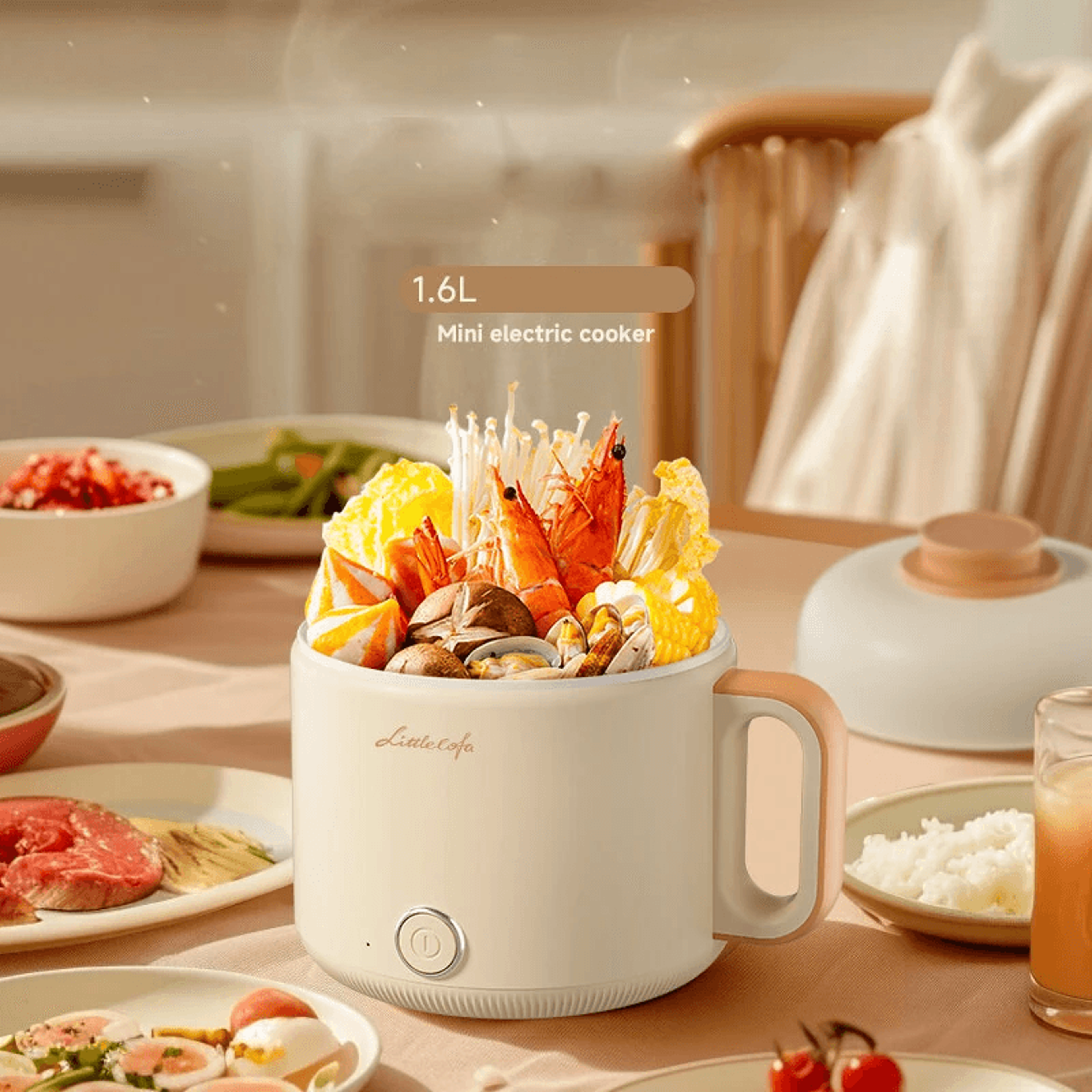 Mini Electric Cooker Portable Hot Pot For Quick Everyday Meals 4