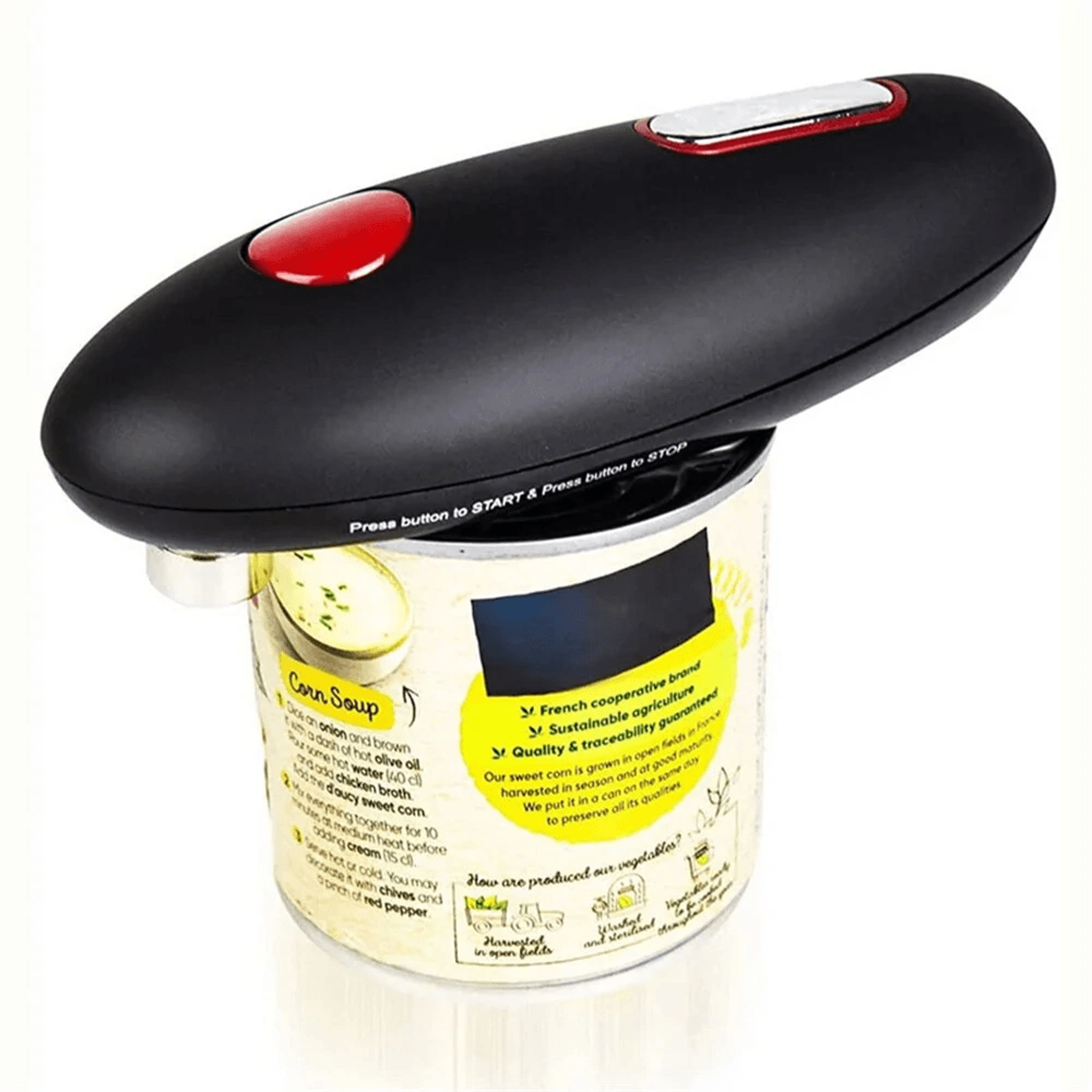 One Touch Electric Can Opener Automatic Smooth Edge Kitchen Can Opener 1
