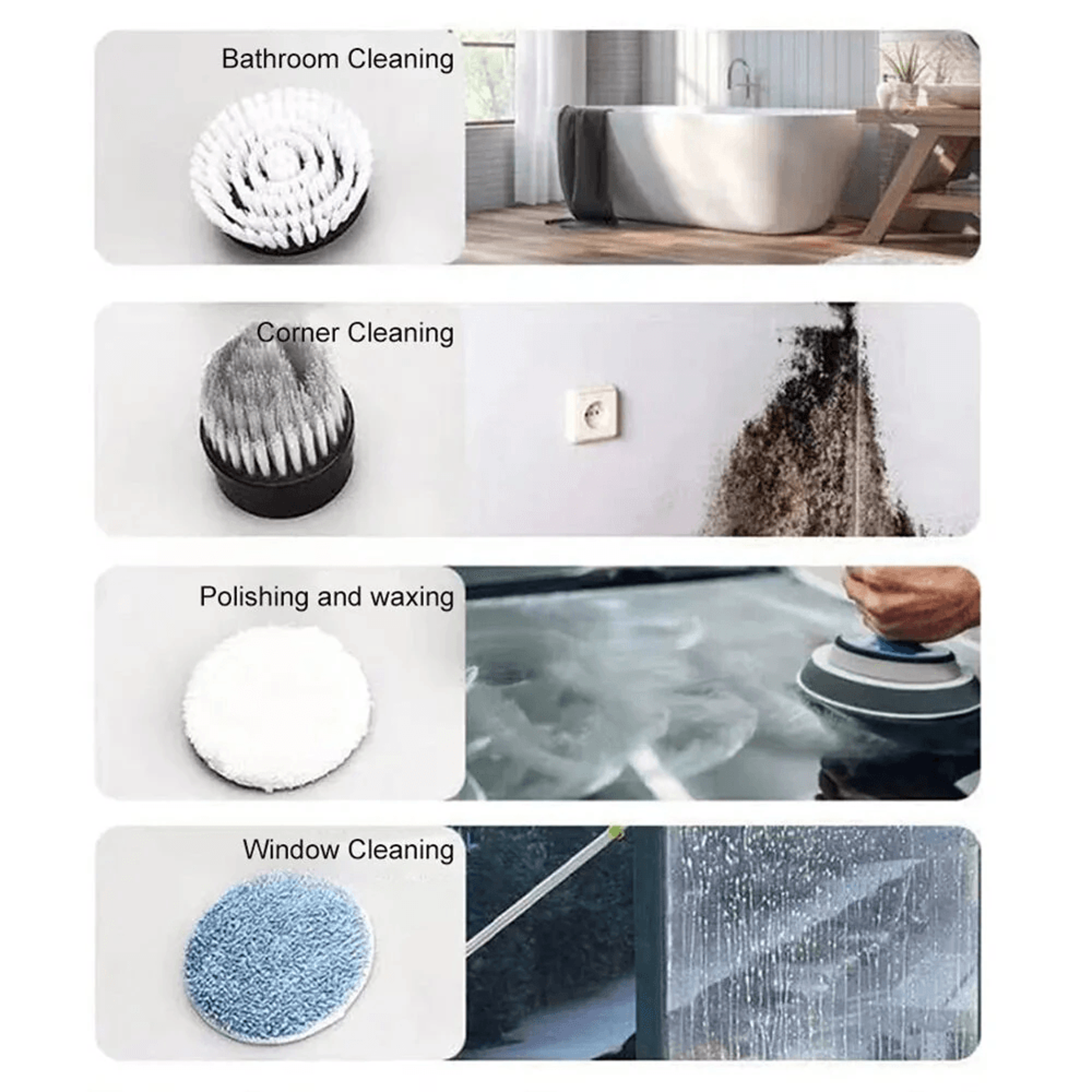Cordless Electric Cleaning Brush Rotating Power Scrubber For Kitchen And Bathroom 3
