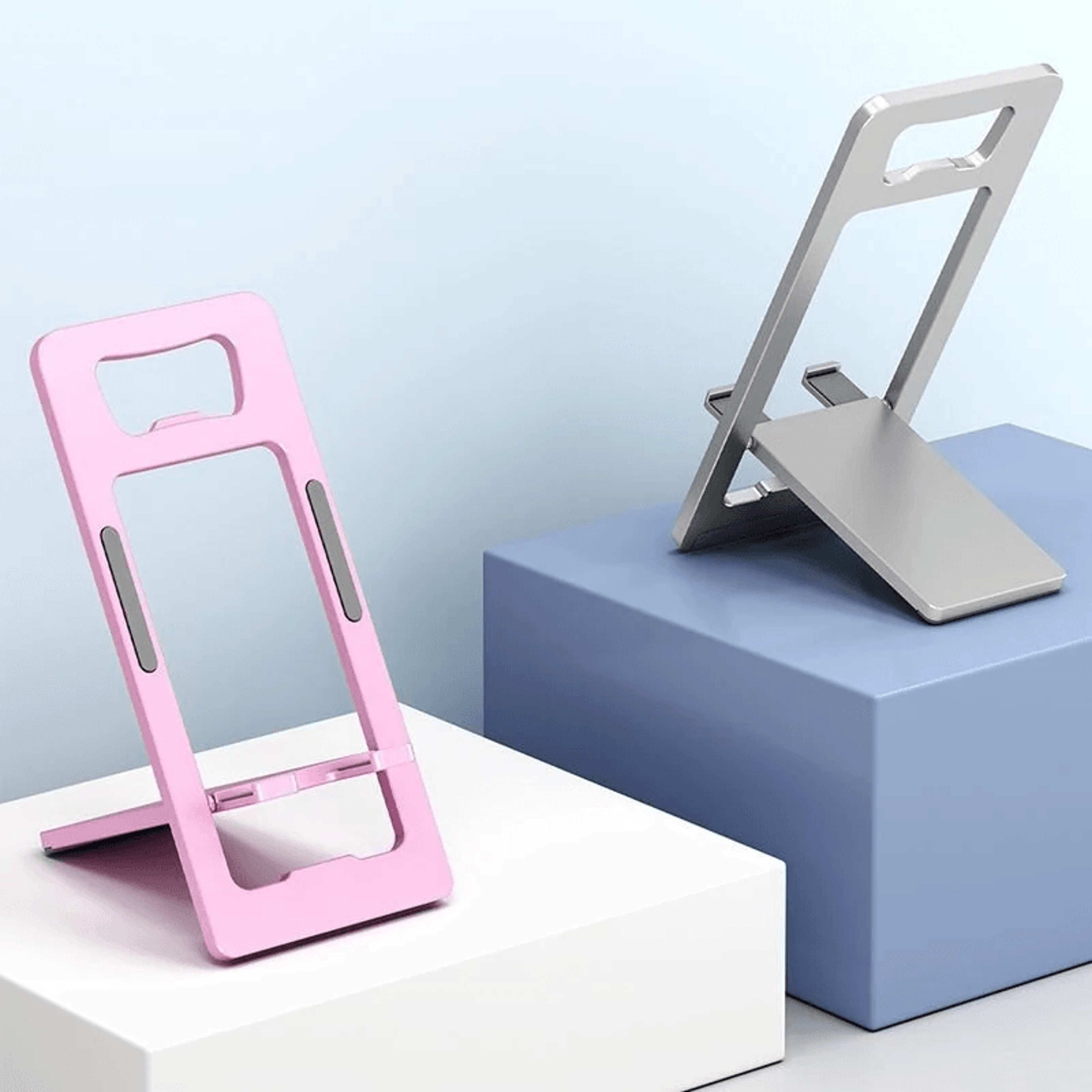 Portable Aluminum Foldable Phone Stand With Adjustable Angle And Bottle Opener 2