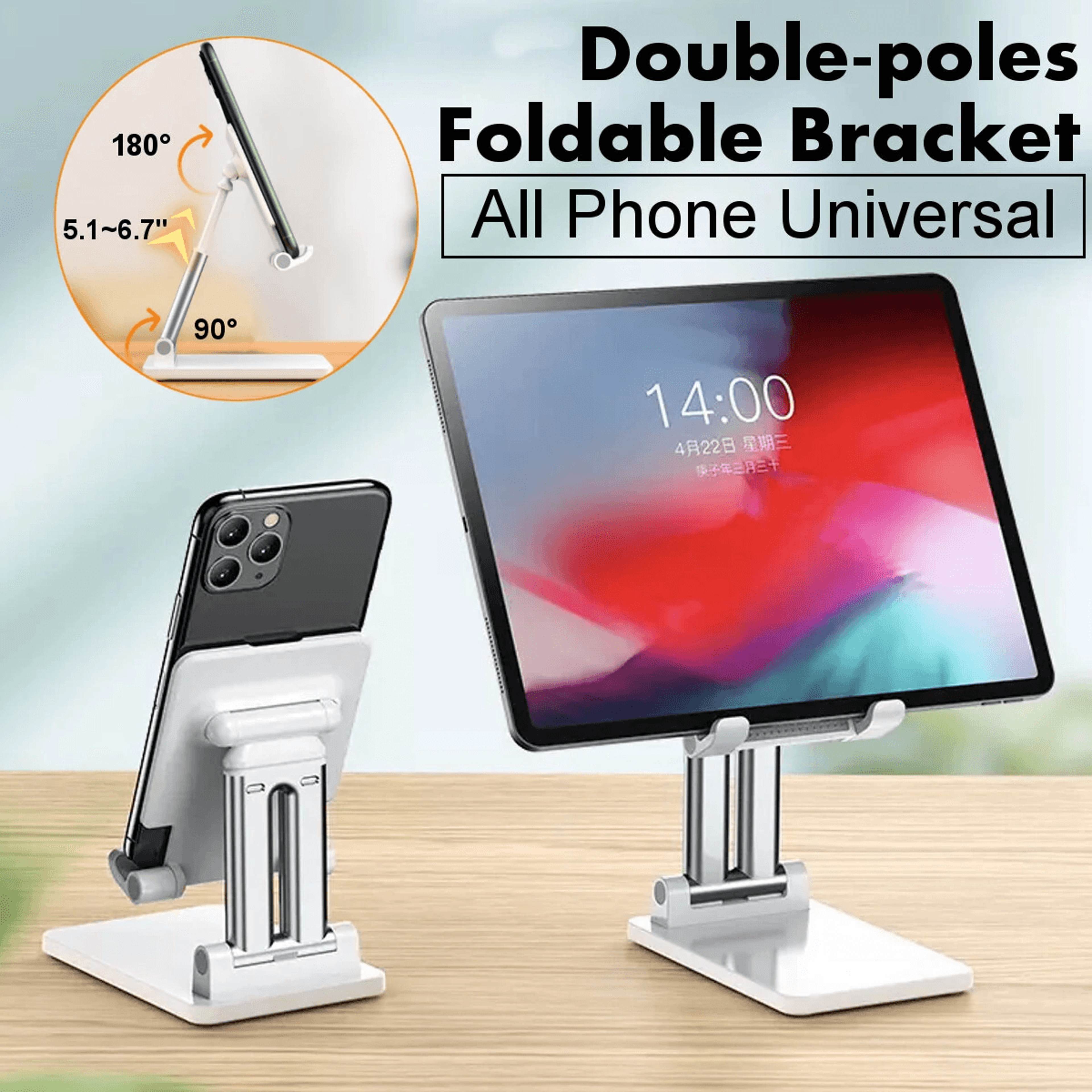 Adjustable Foldable Phone Stand Telescopic Desktop Tablet Holder 1