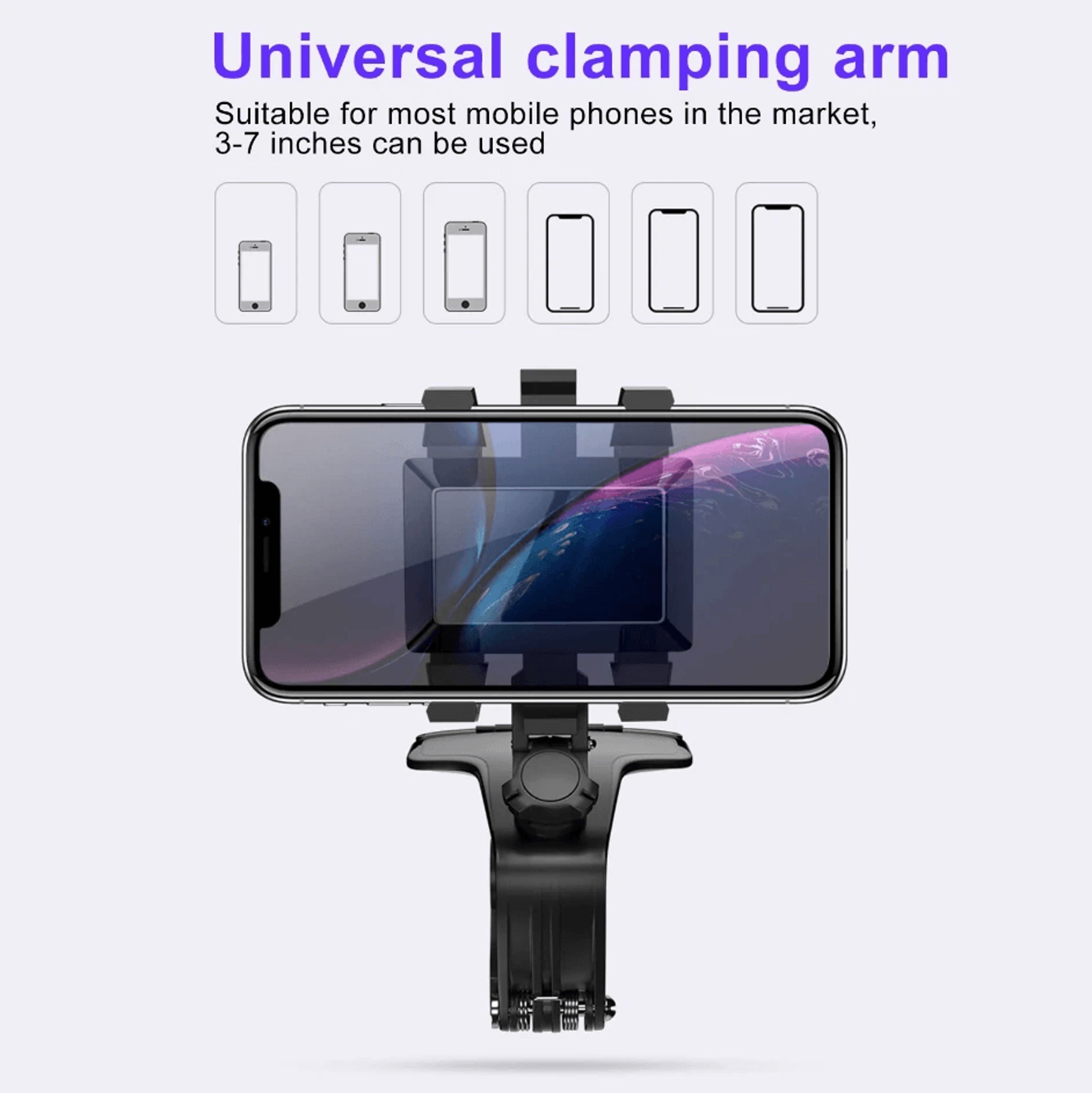 Rotating Car Dashboard Phone Holder With Parking Number Display And Navigation Stand 3