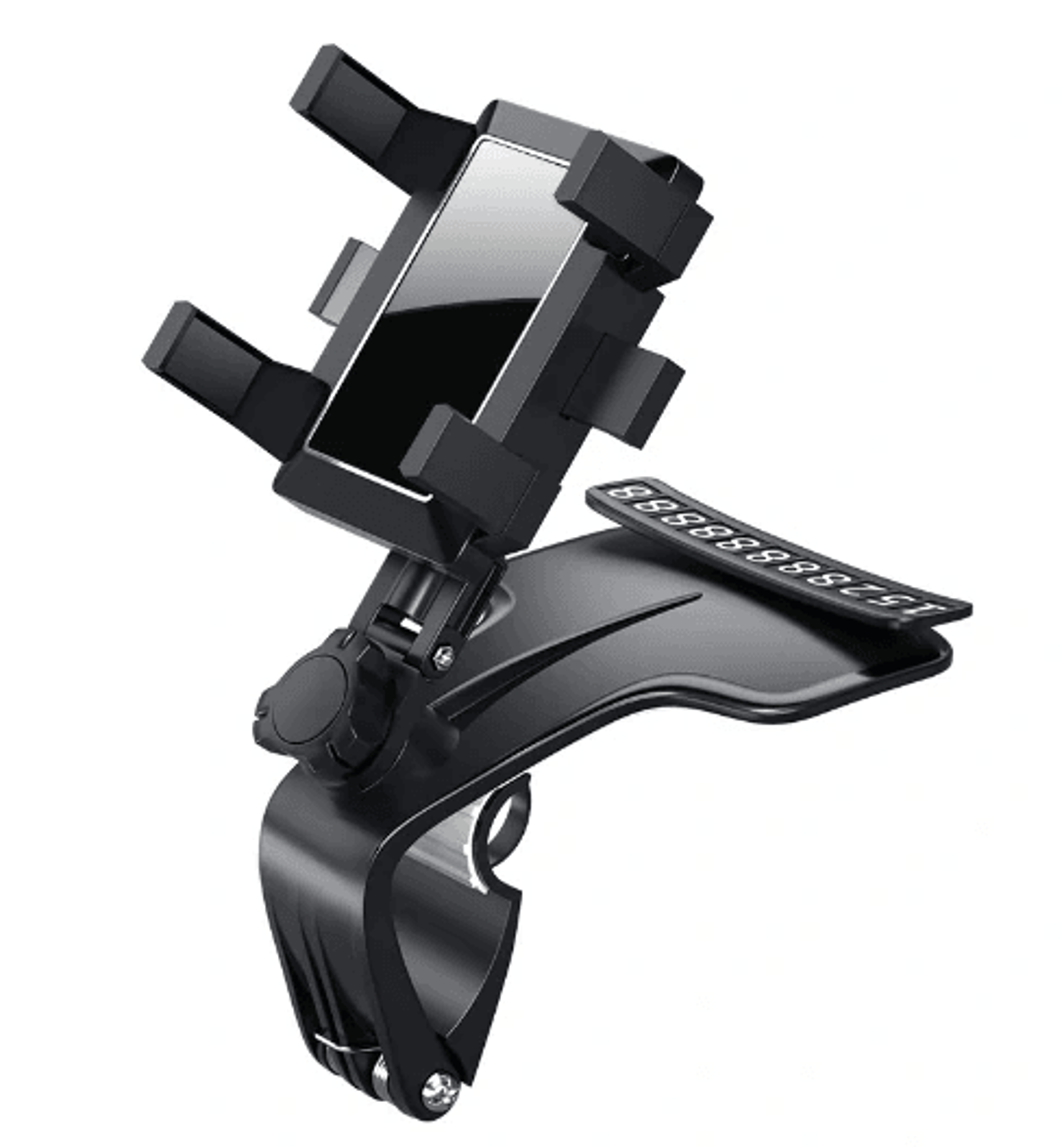 rotating car dashboard phone holder with parking number display and navigation stand