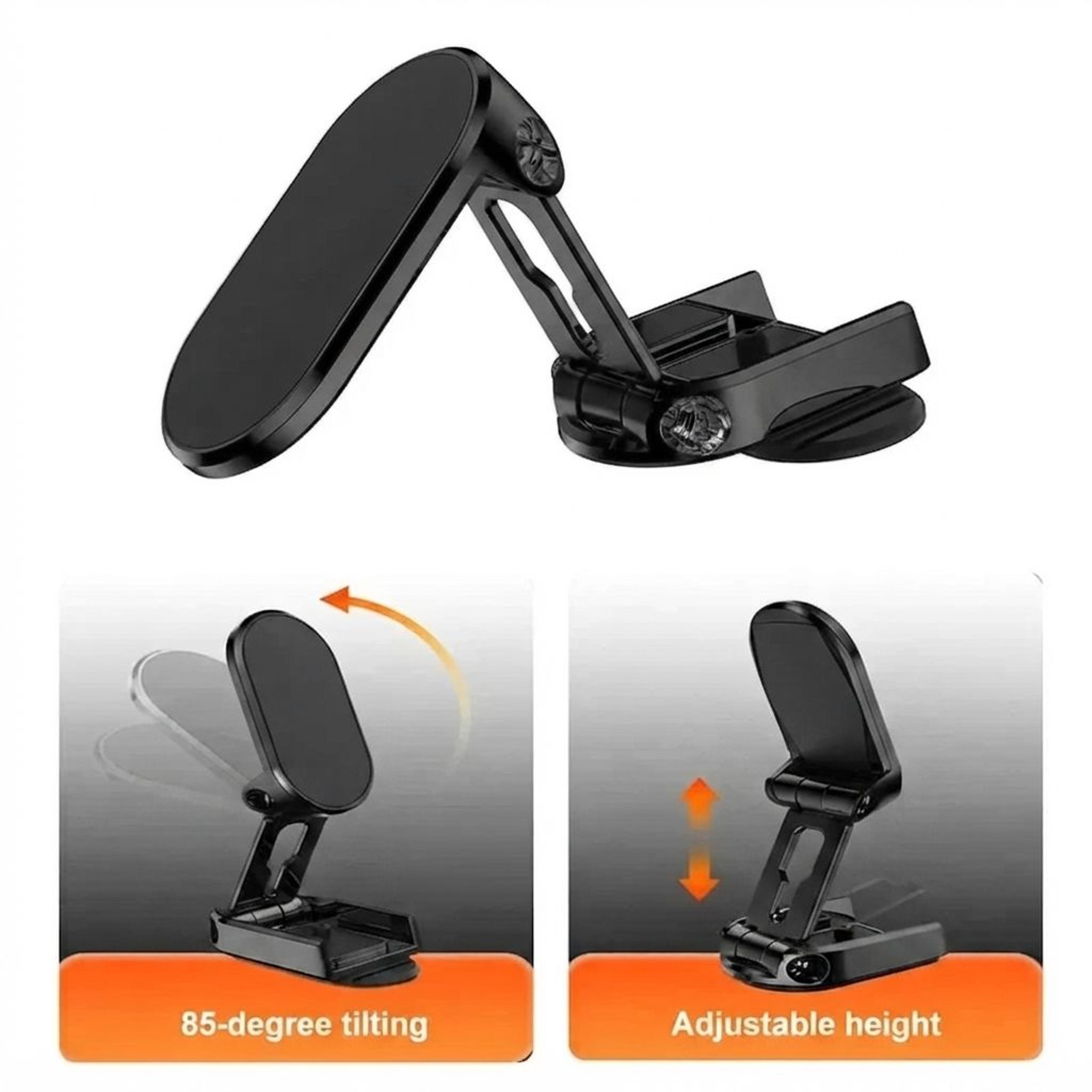 Adjustable Magnetic Car Phone Holder With Foldable Metal Mount 1