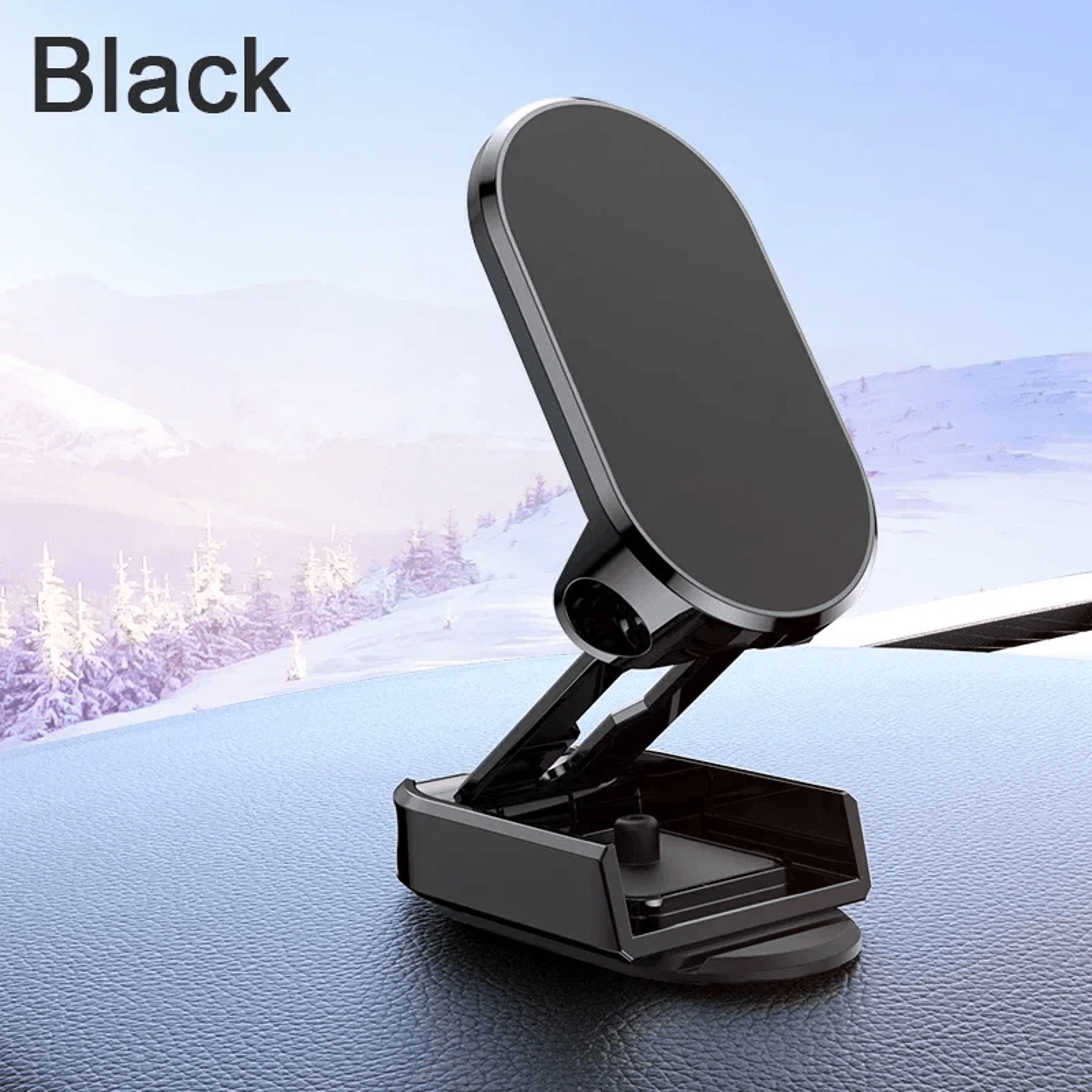 Adjustable Magnetic Car Phone Holder With Foldable Metal Mount 4