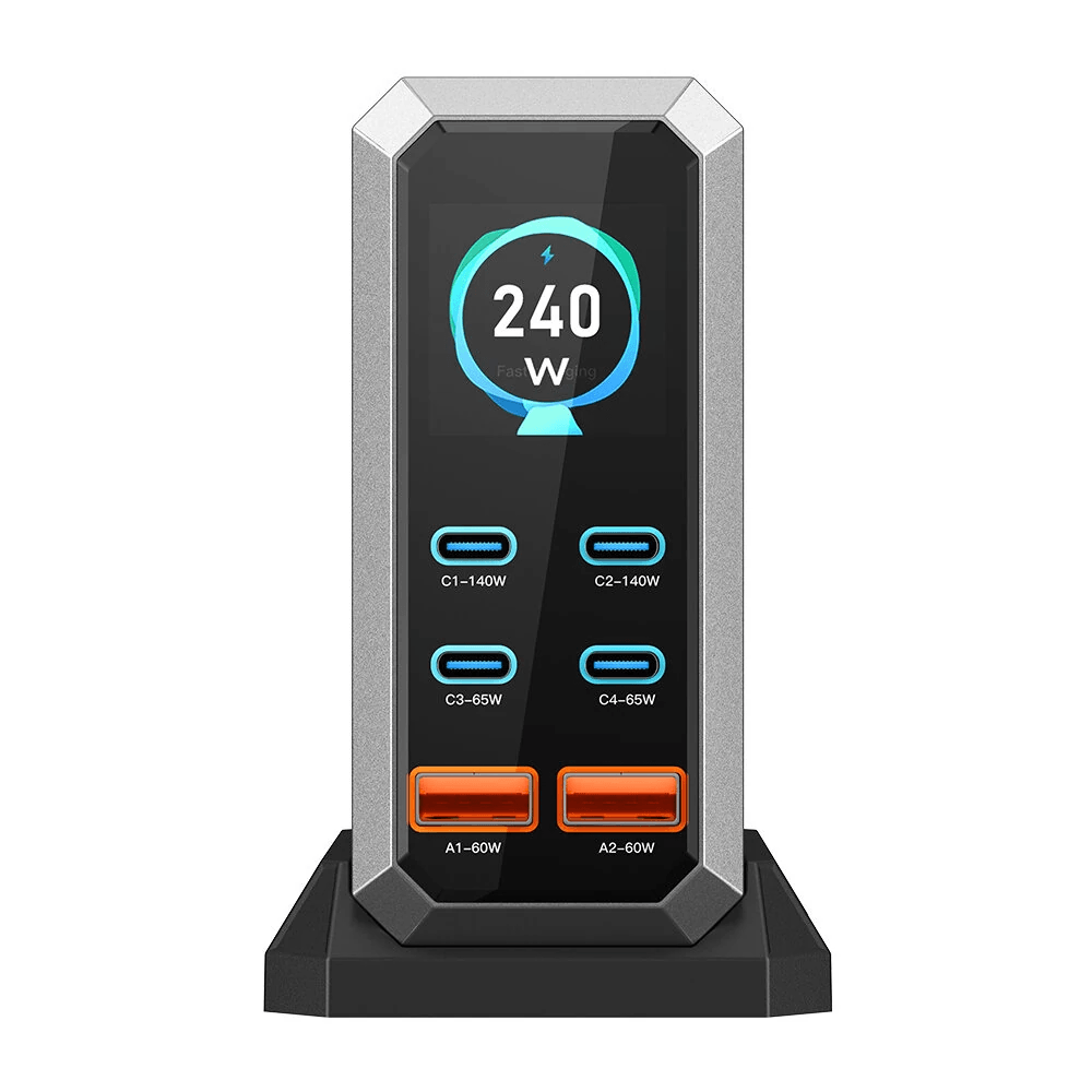 Charger Port USB C Fast Charging Station With Digital Display 2